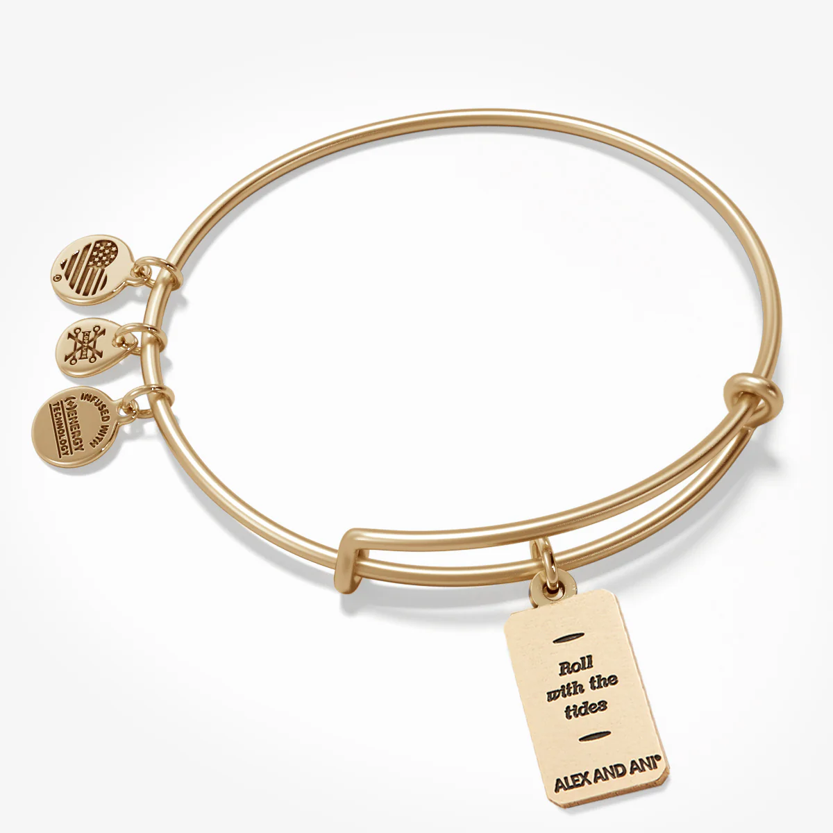 Positivity Wave Oracle Charm Bangle Bracelet - Image 5