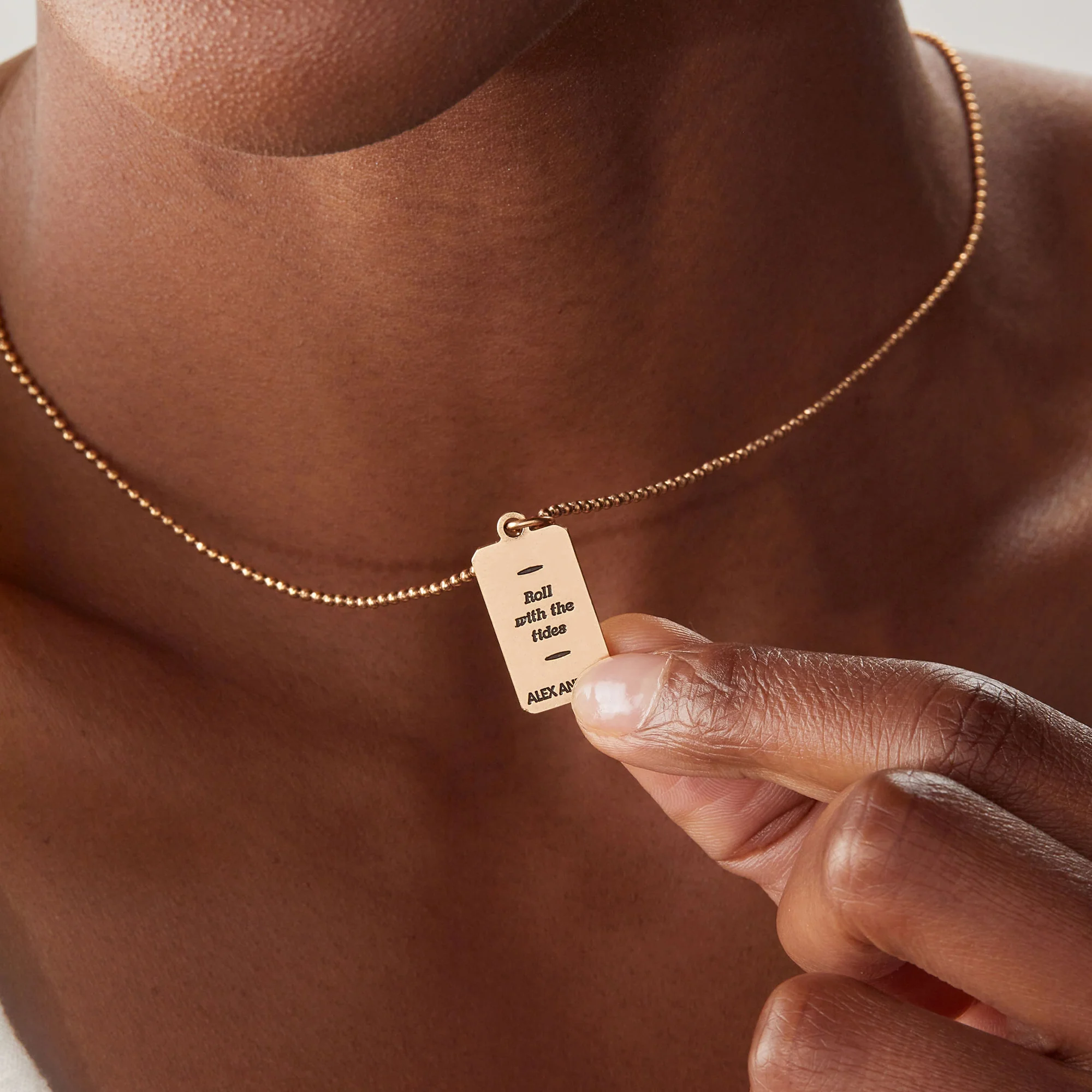Positivity Wave Oracle Necklace, Adjustable - Image 8