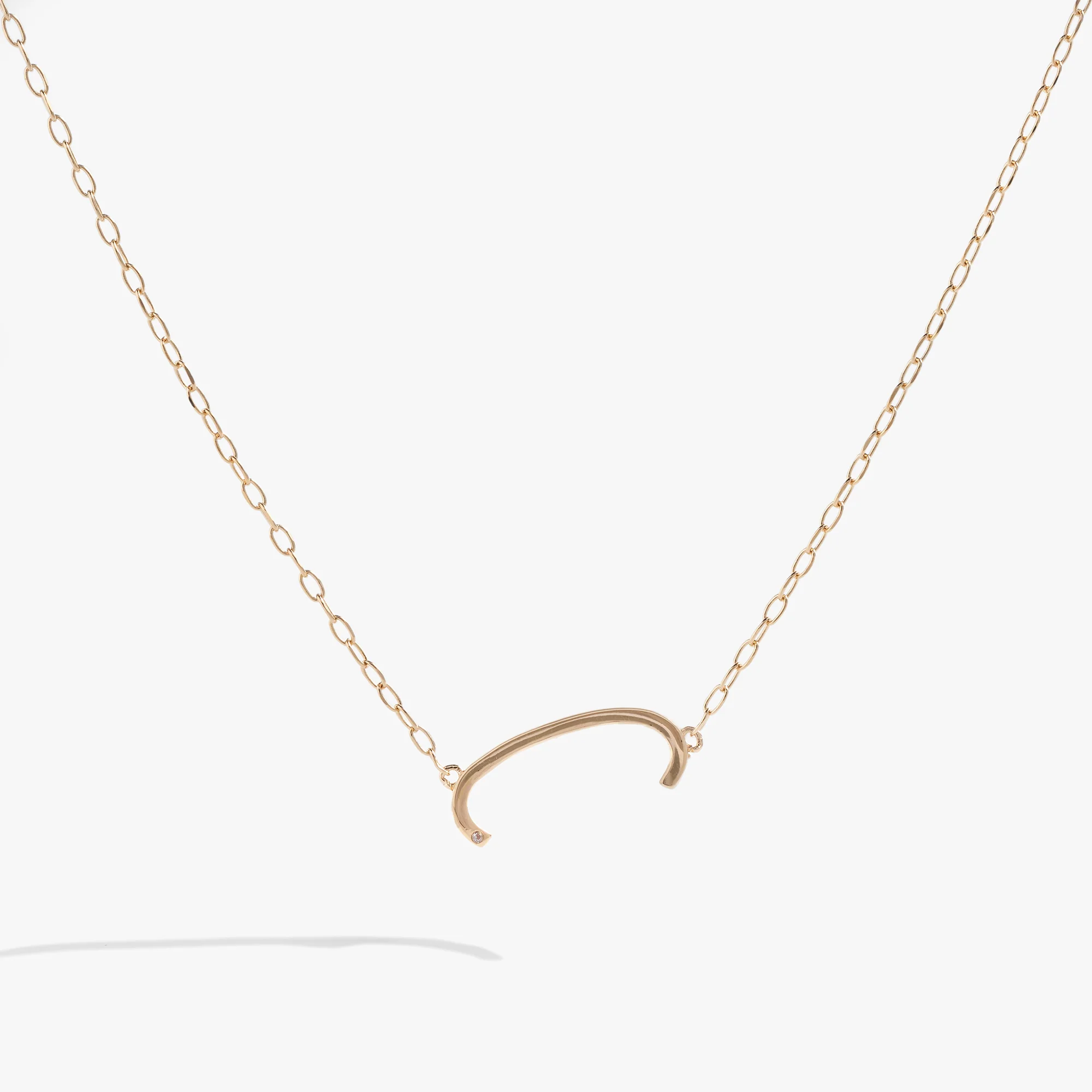 Initial C Precious Elongated Necklace - Image 4