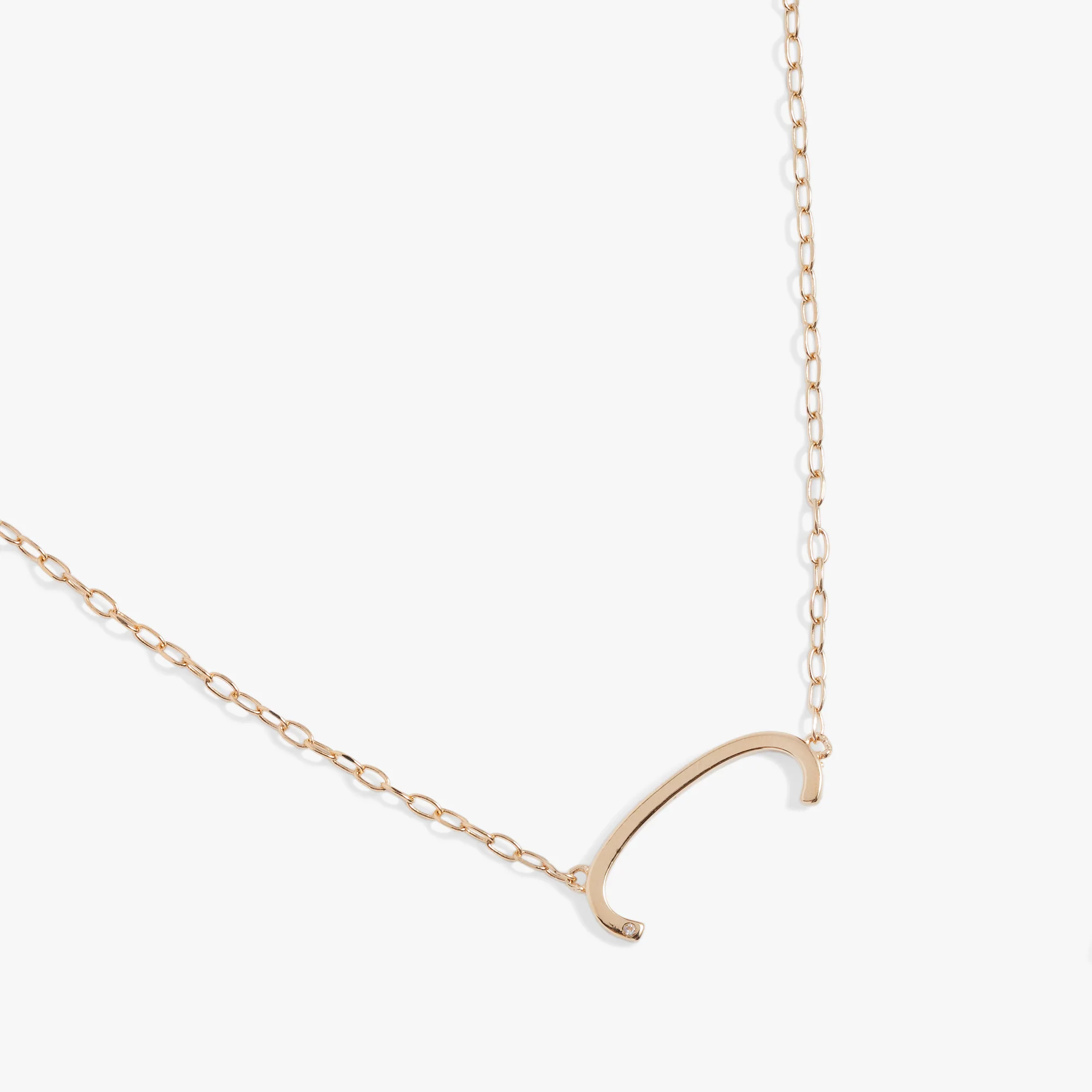 Initial C Precious Elongated Necklace - Image 5
