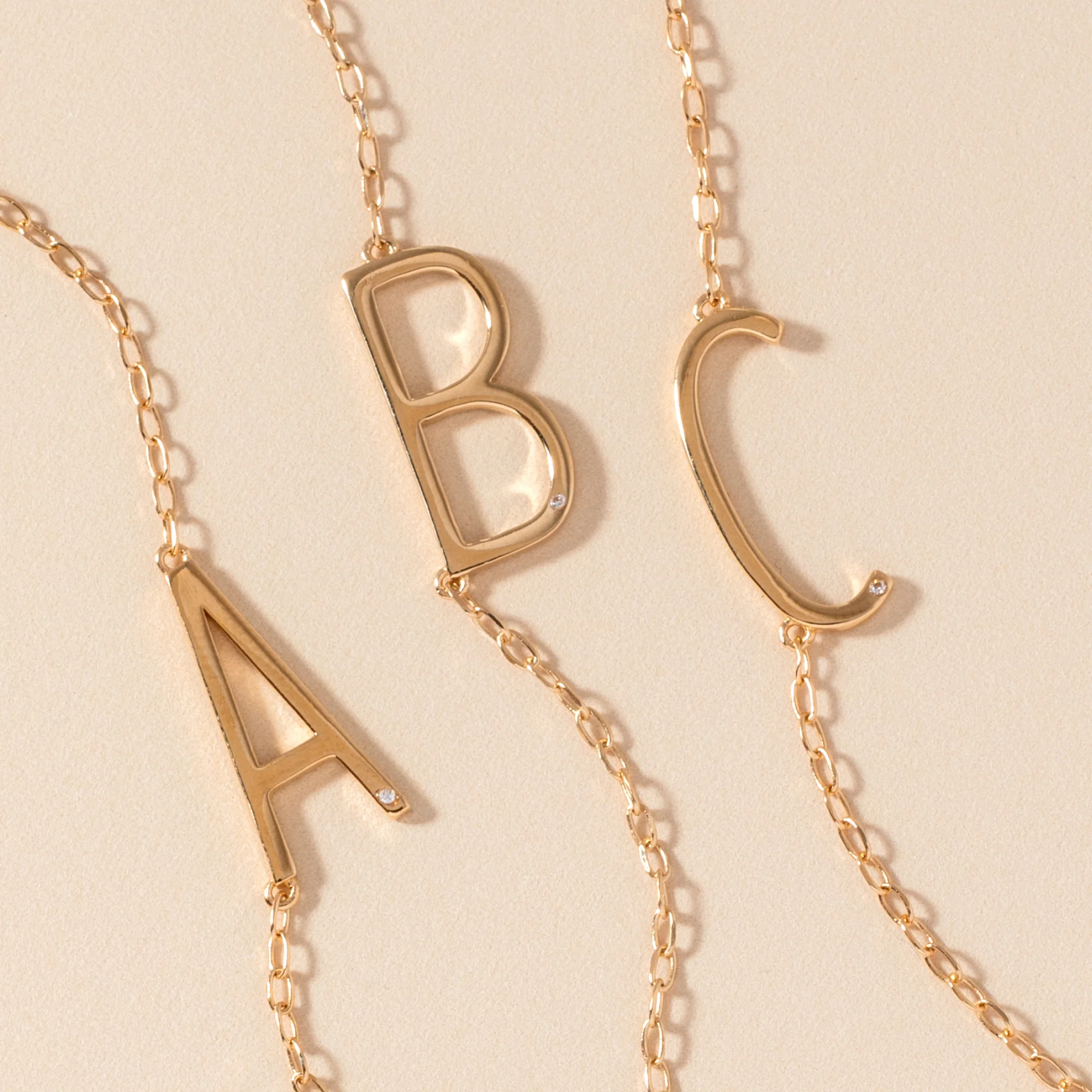 Initial C Precious Elongated Necklace - Image 6