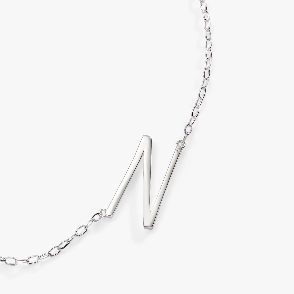 Initial N Precious Elongated Necklace - Image 5