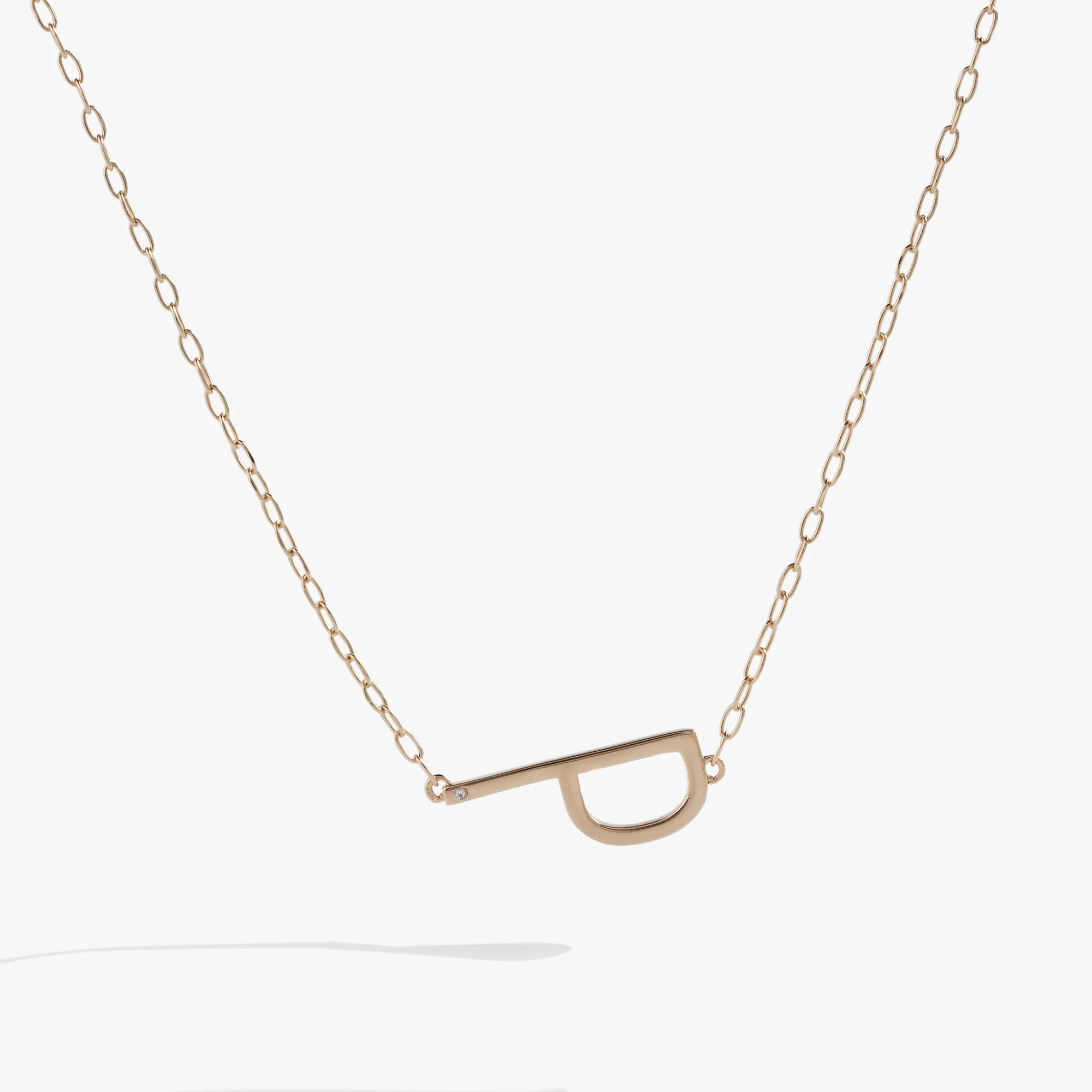 Initial P Precious Elongated Necklace - Image 4