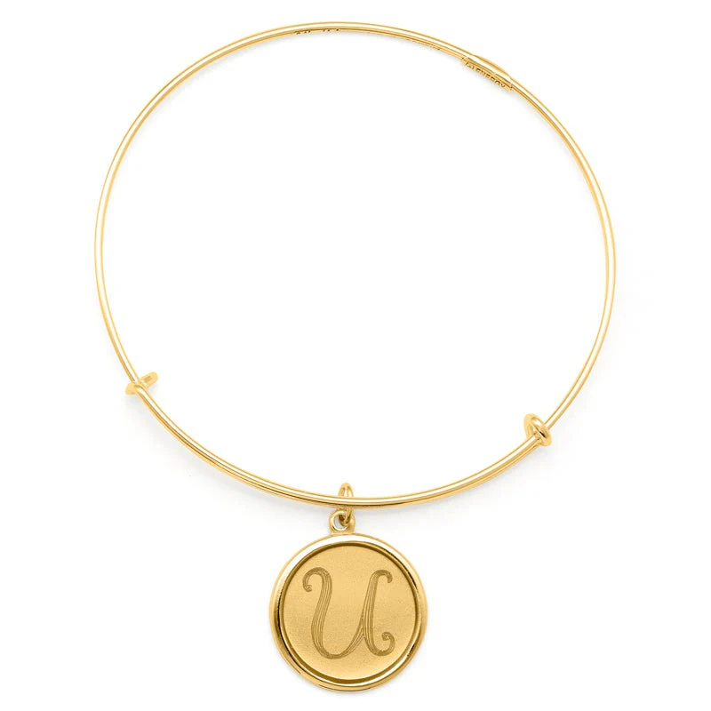 Precious Initial U Charm Bangle - Image 2