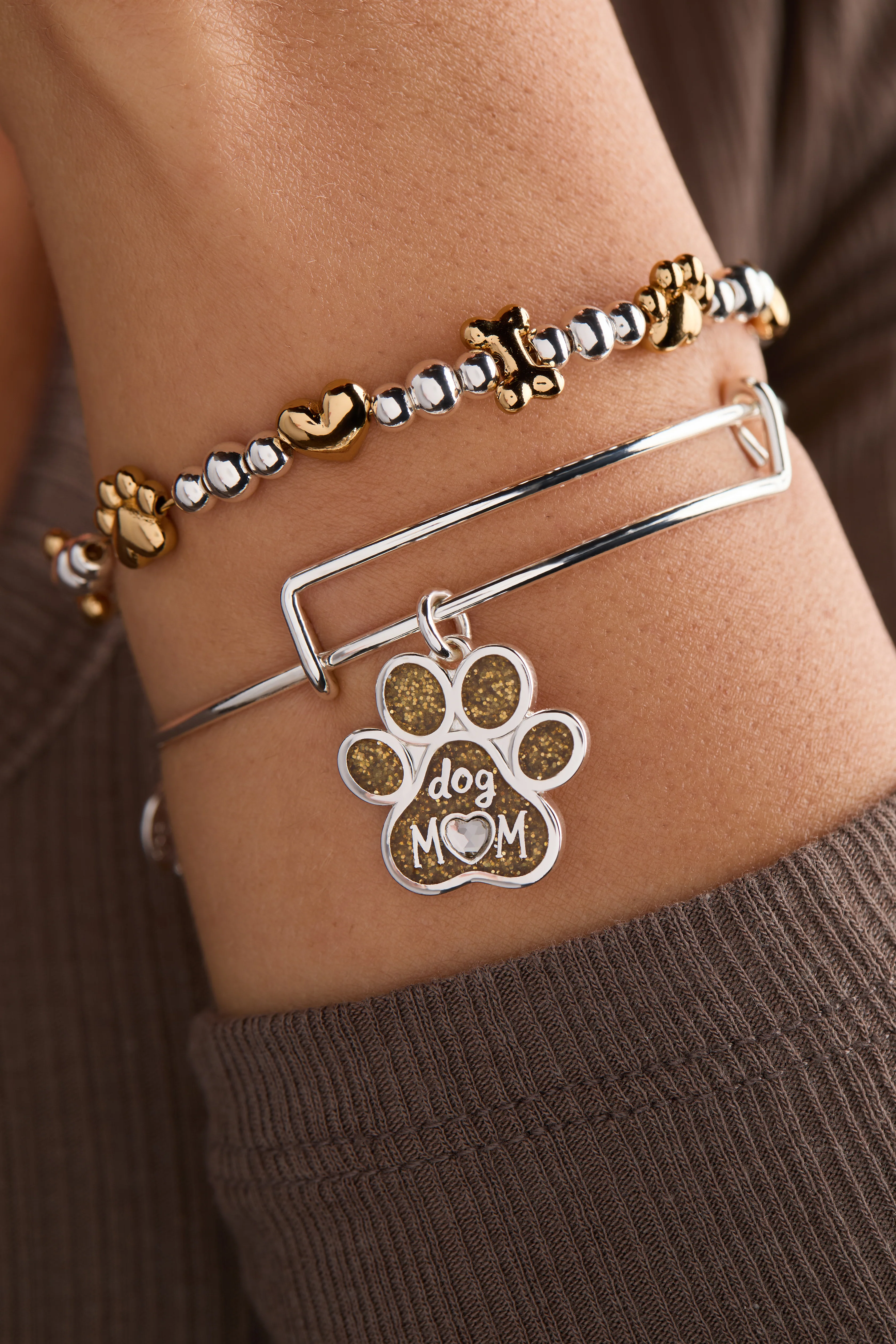 Dog Mom Charm Bangle - Image 2