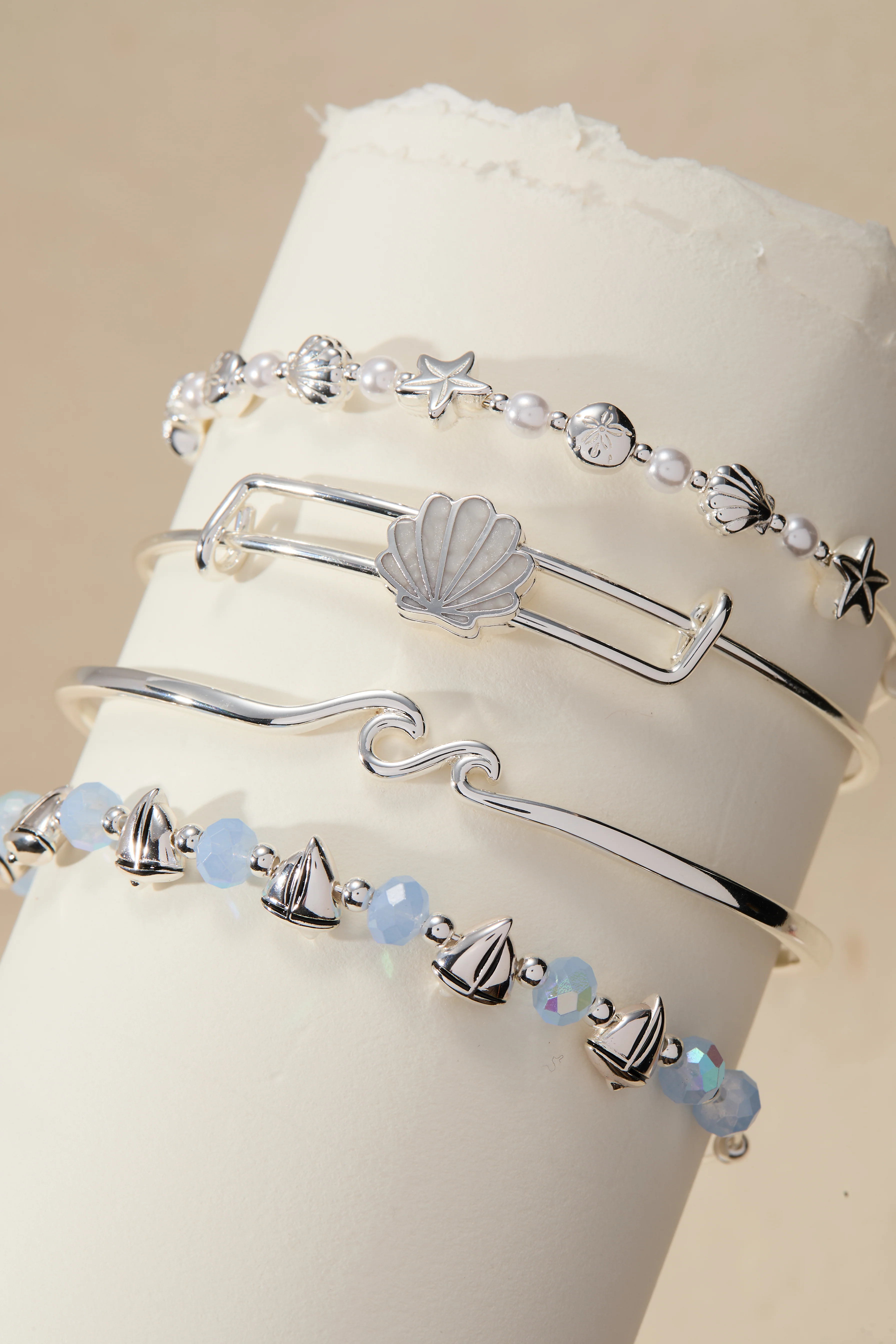 Sailboat Beaded Bangle - Image 6