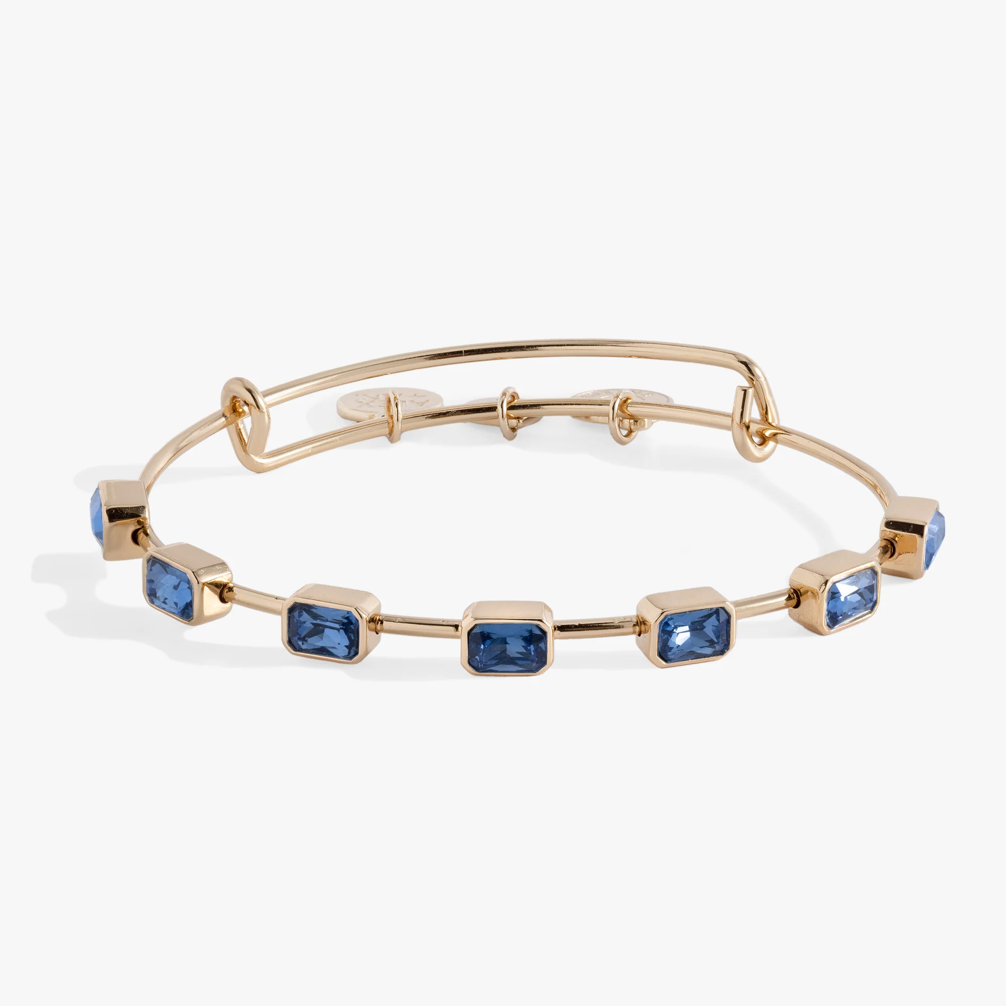 September Birthstone Emerald Cut Bangle - Image 3