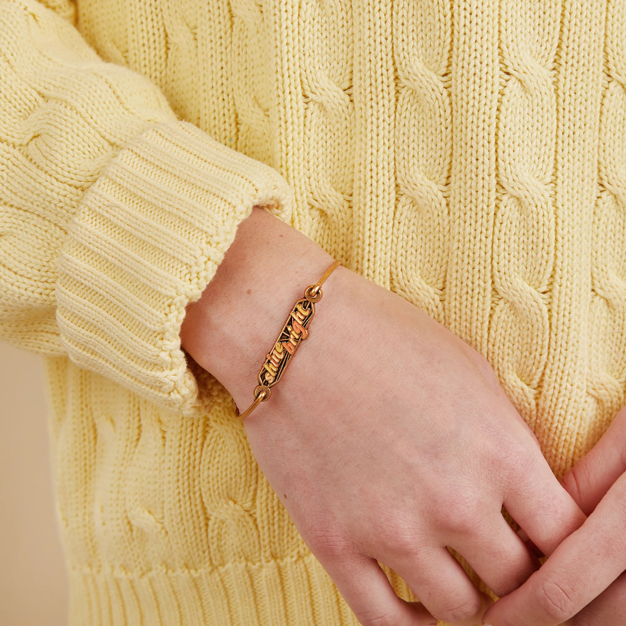 'Shine Bright' Inline Charm Bangle - Image 2