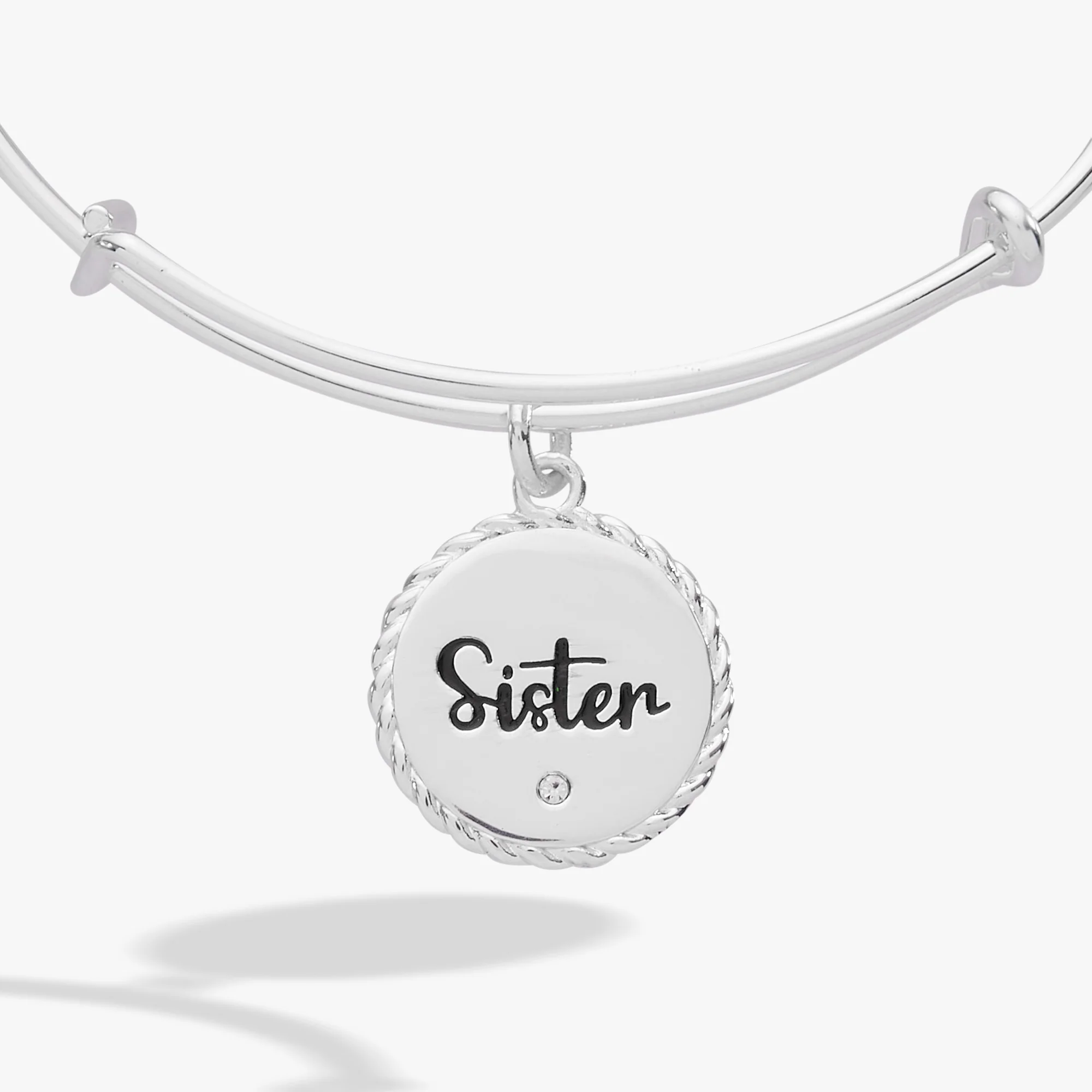 Sister 'Woven Together By Unbreakable Bonds' Charm Bangle - Image 6