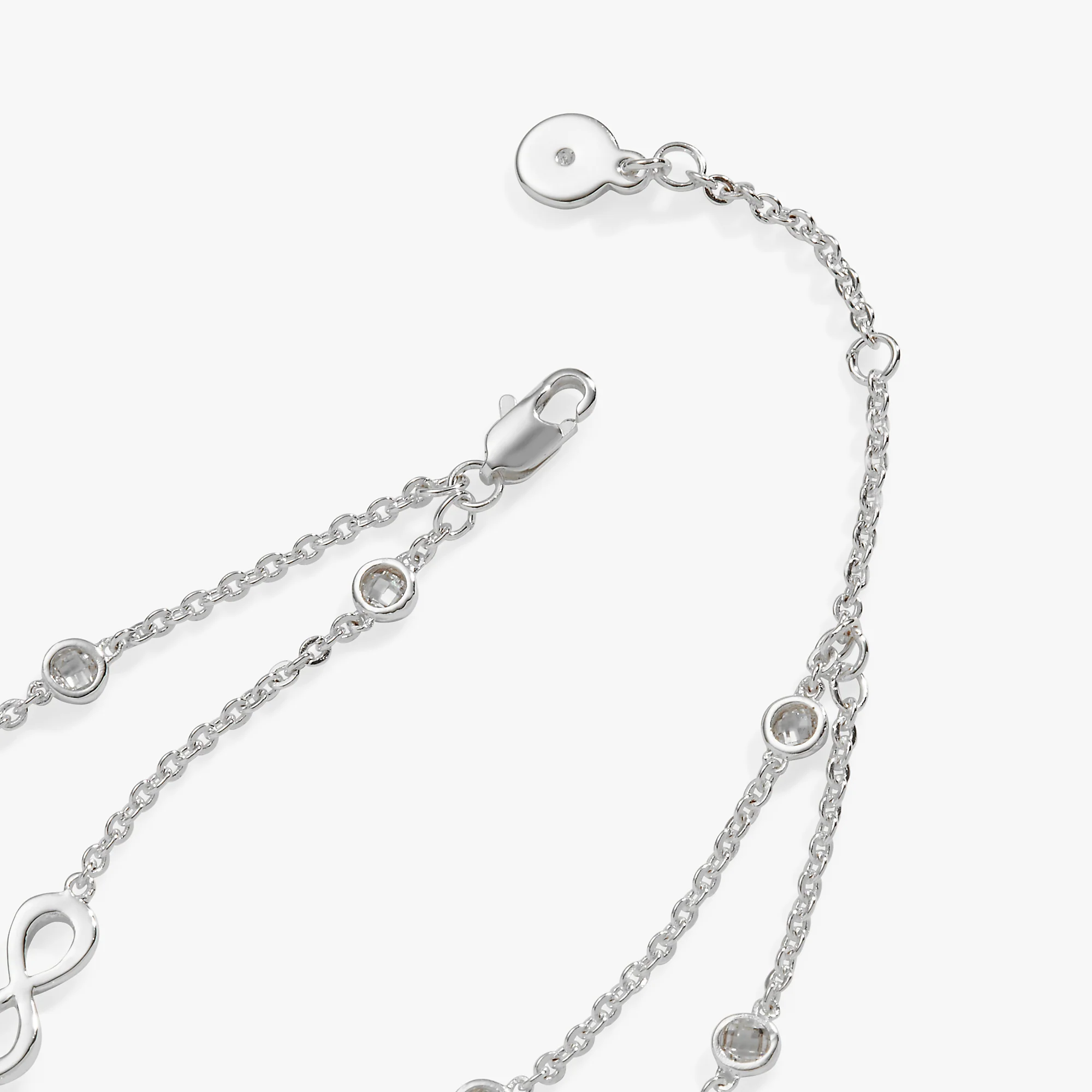 Sister Infinity Chain Double Strand Bracelet - Image 7