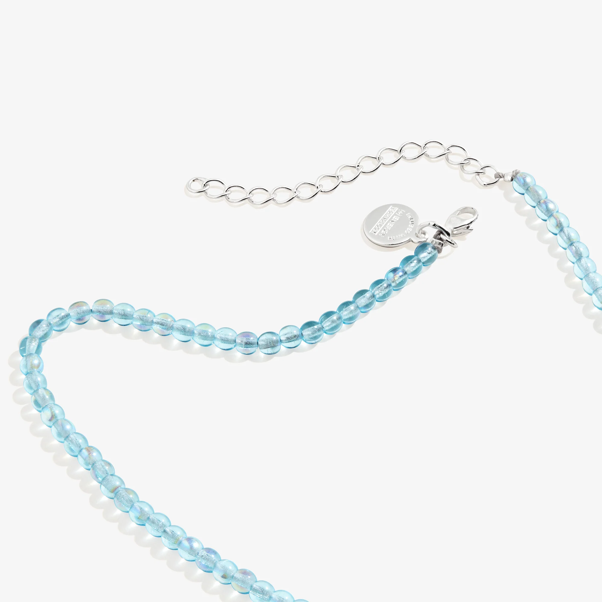 Sky Blue Beaded Necklace, Adjustable - Image 3