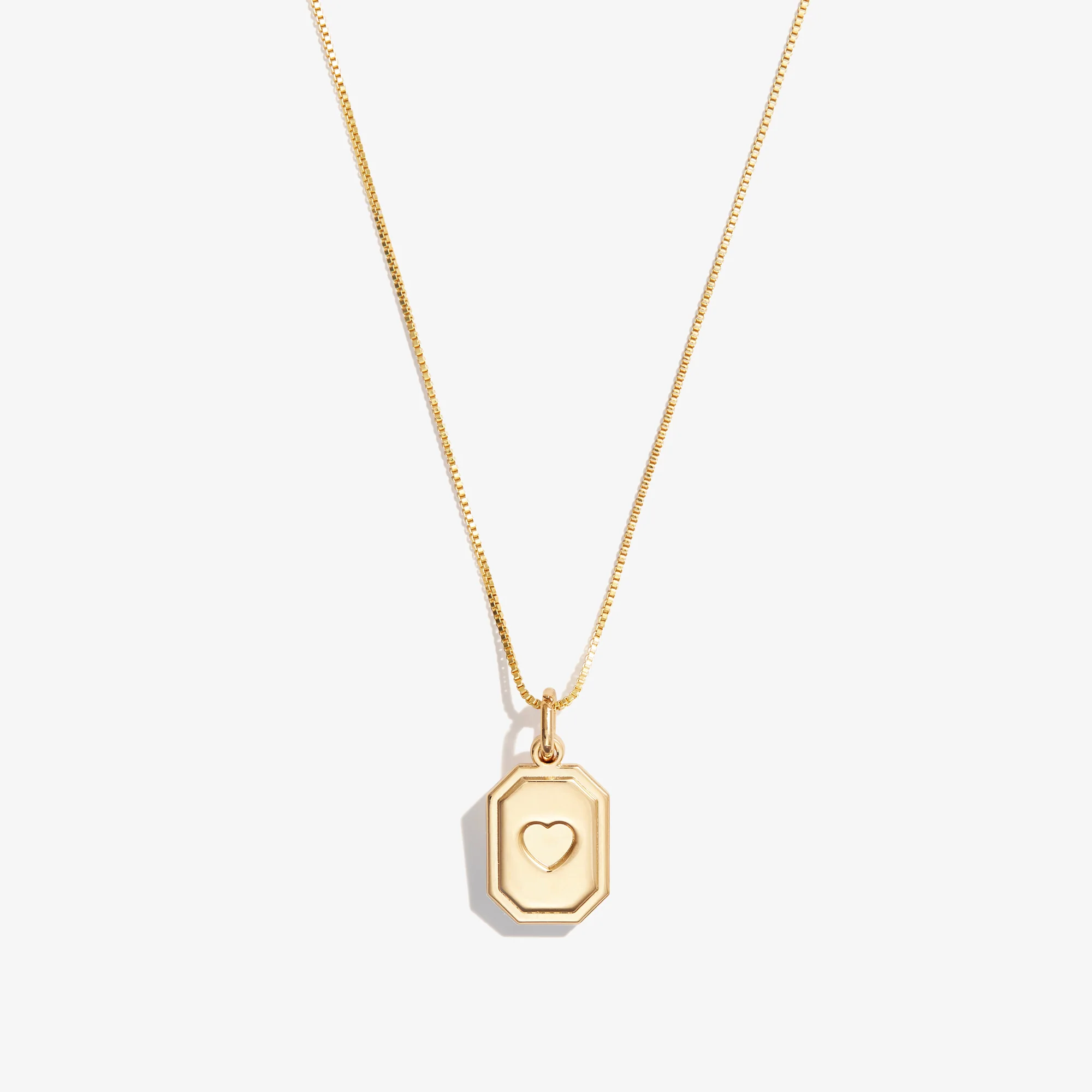 Slider Tag Heart Charm Necklace, 21'' - Image 5