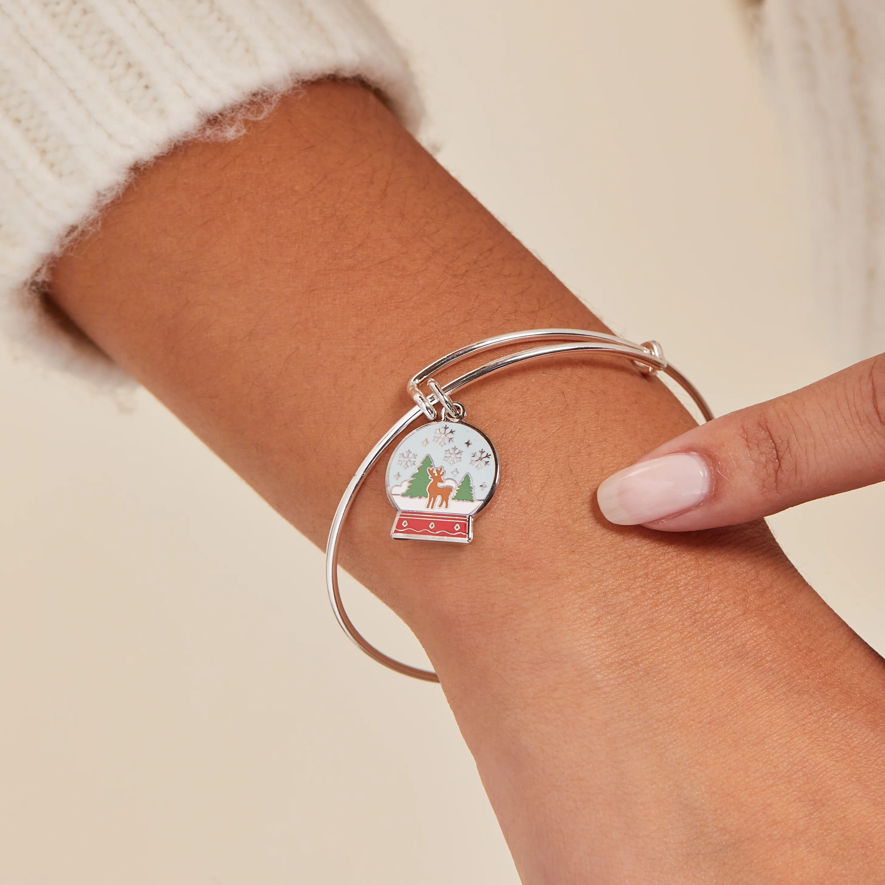 Snow Globe Charm Bangle - Image 2