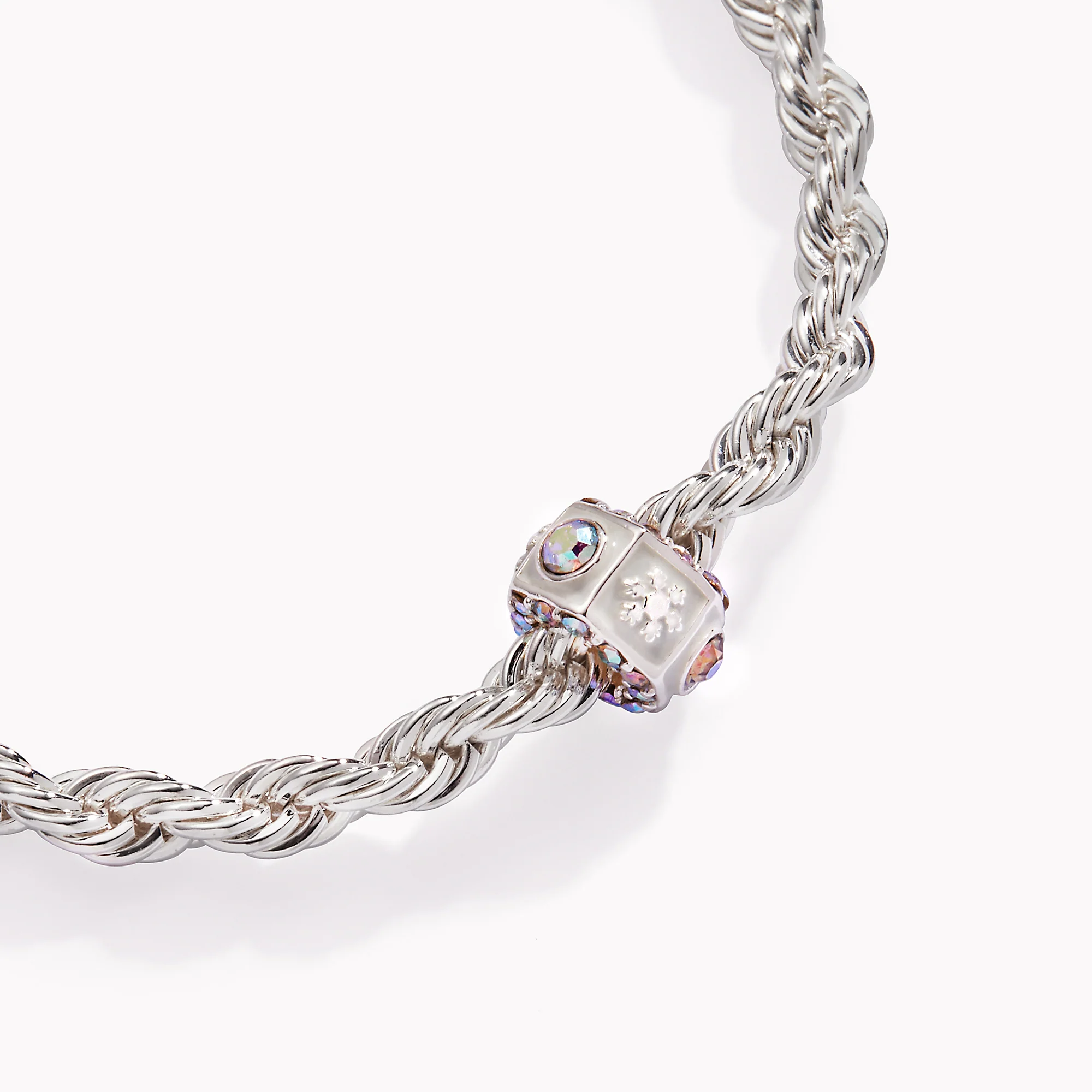 Snowflake and Crystal Chain Bracelet - Image 2