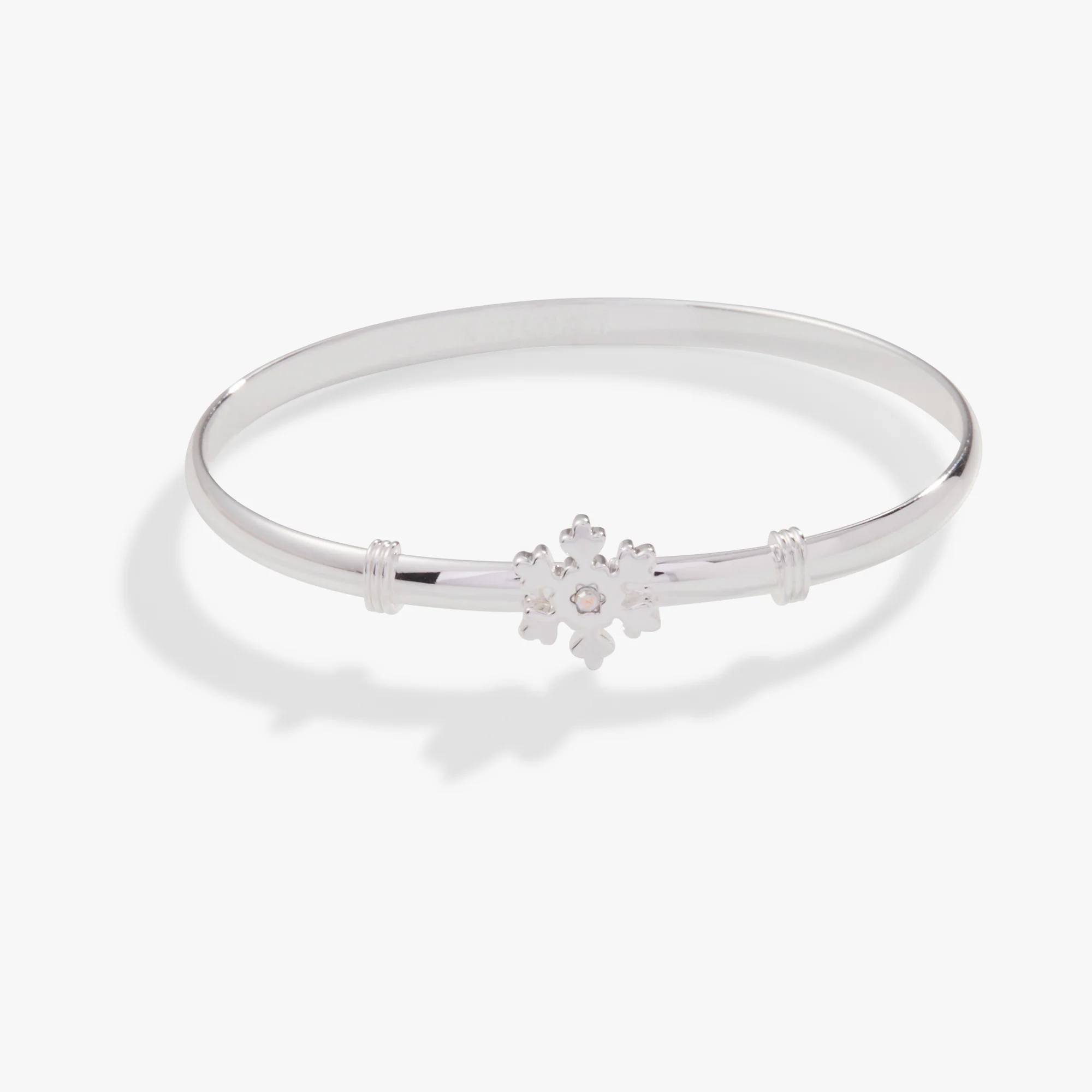 Snowflake Clip Bangle Bracelet