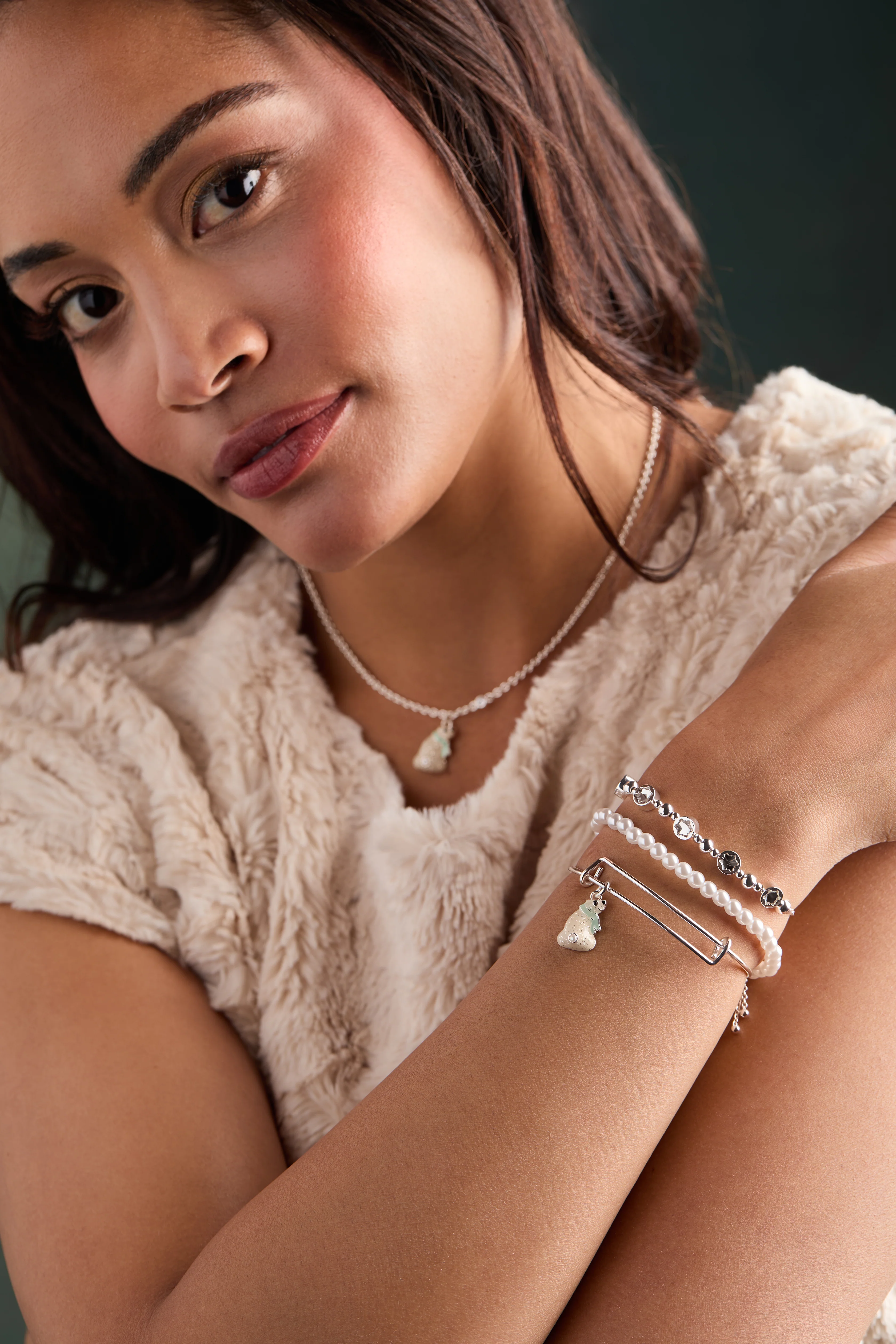 Pearl Beaded Stretch Bracelet - Image 5