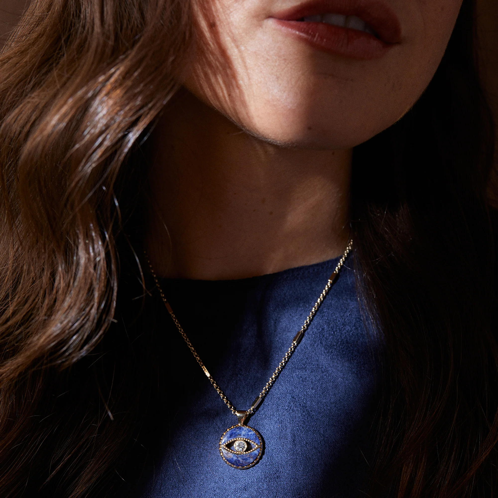 Sodalite Evil Eye Necklace - Image 2
