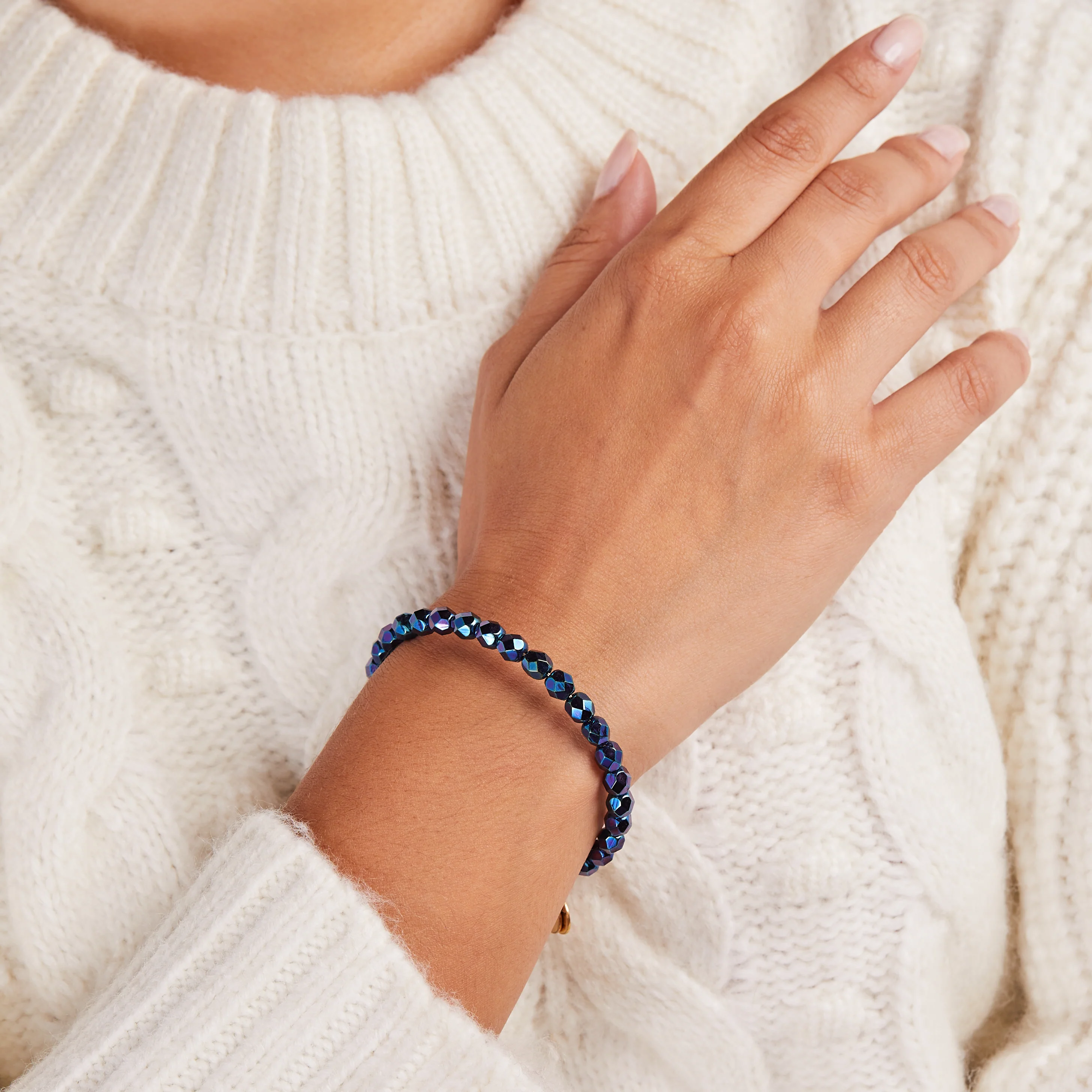 Solstice Beaded Bangle, Midnight - Image 2