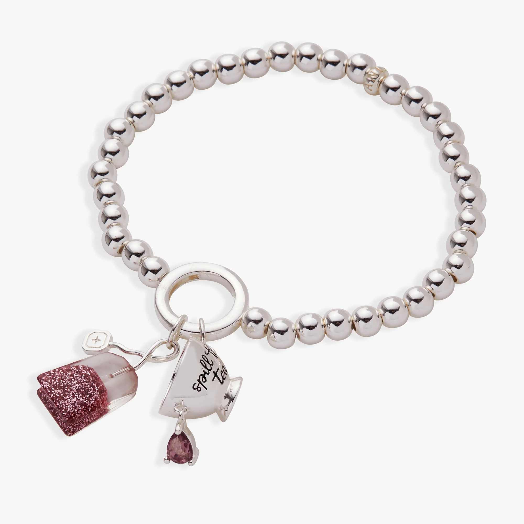 'Spill the Tea' Cup & Tea Bag Stretch Bracelet - Image 4