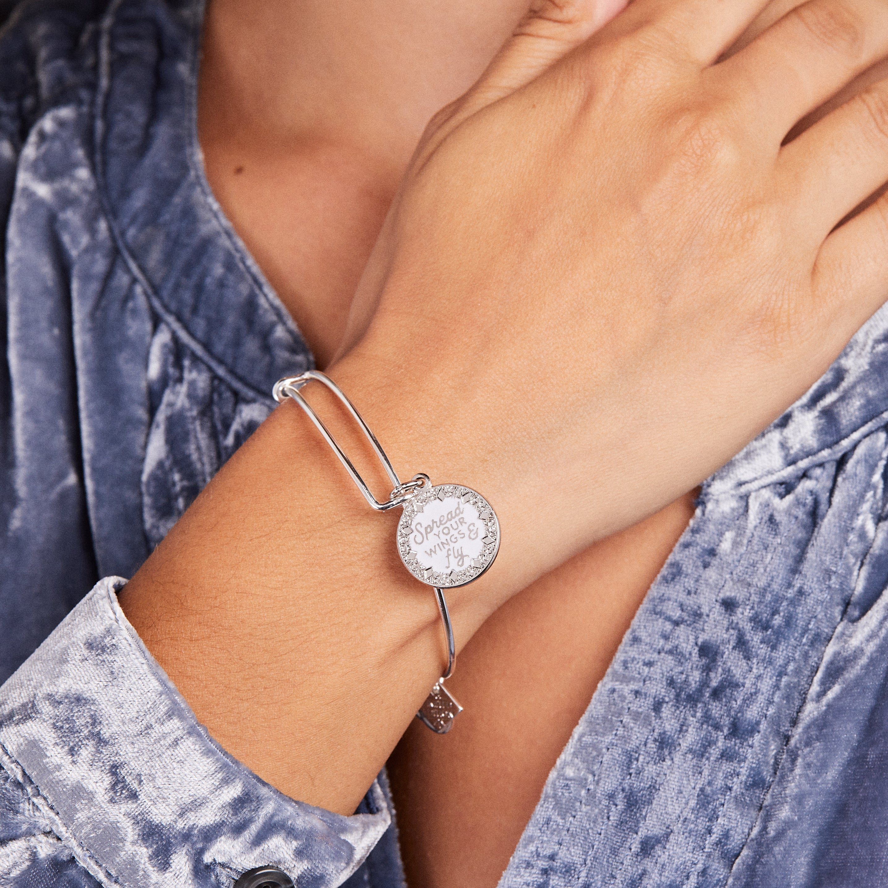 Spread Your Wings and Fly Charm Bangle - Image 2