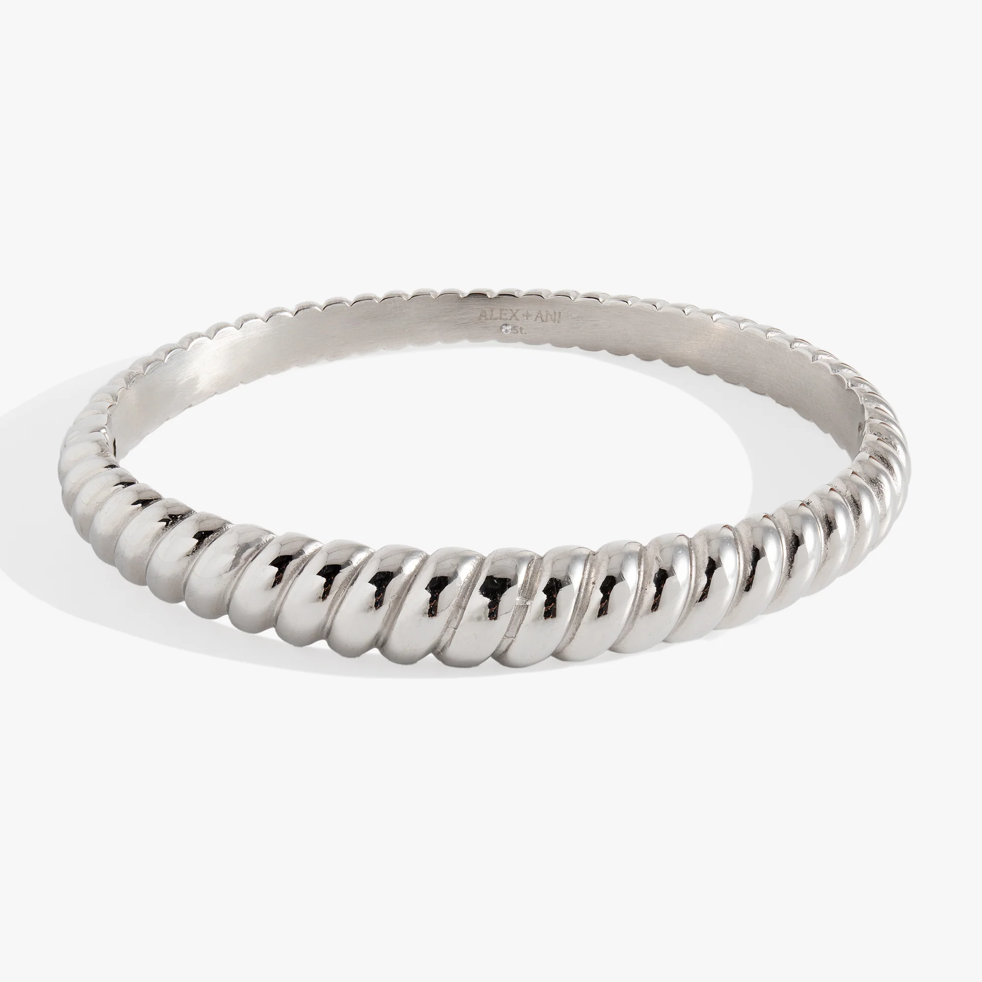 Stainless Steel Rope Textured Bangle - Image 7