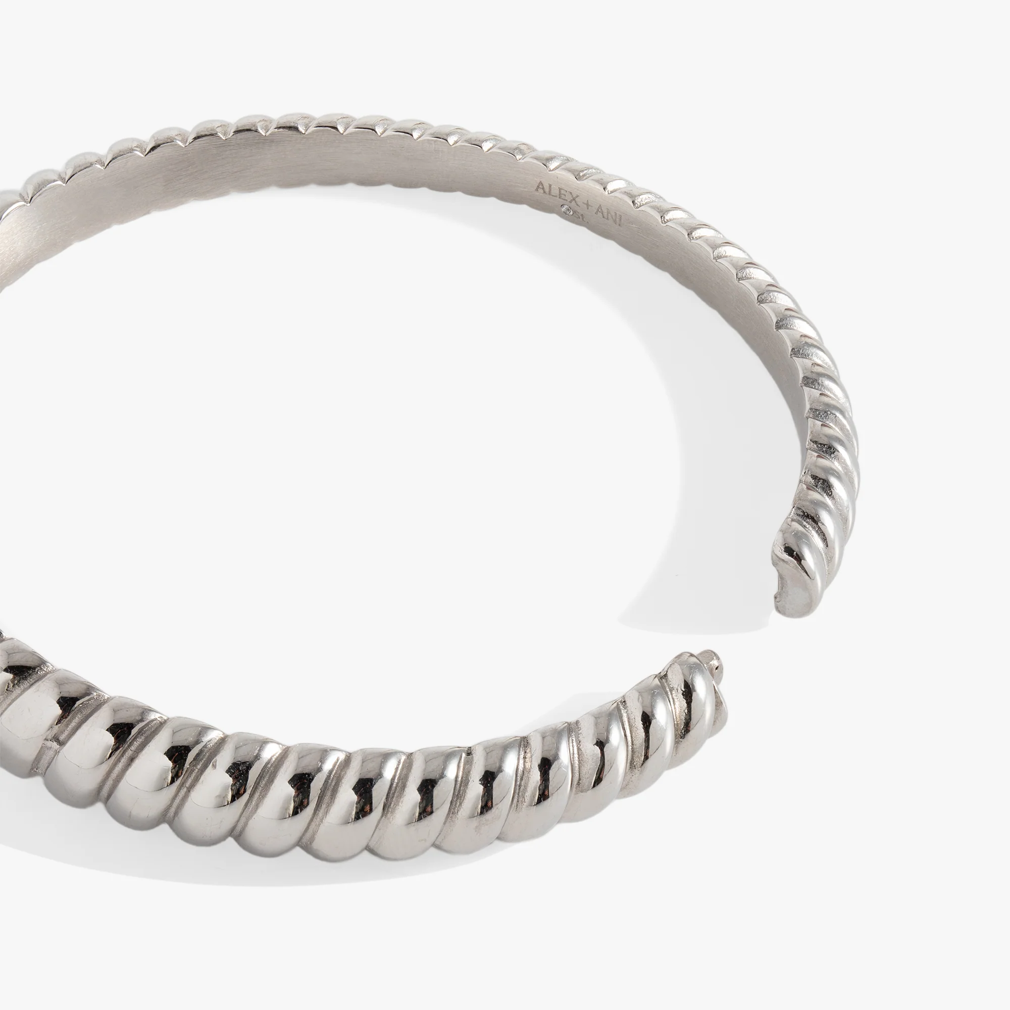 Stainless Steel Rope Textured Bangle - Image 8