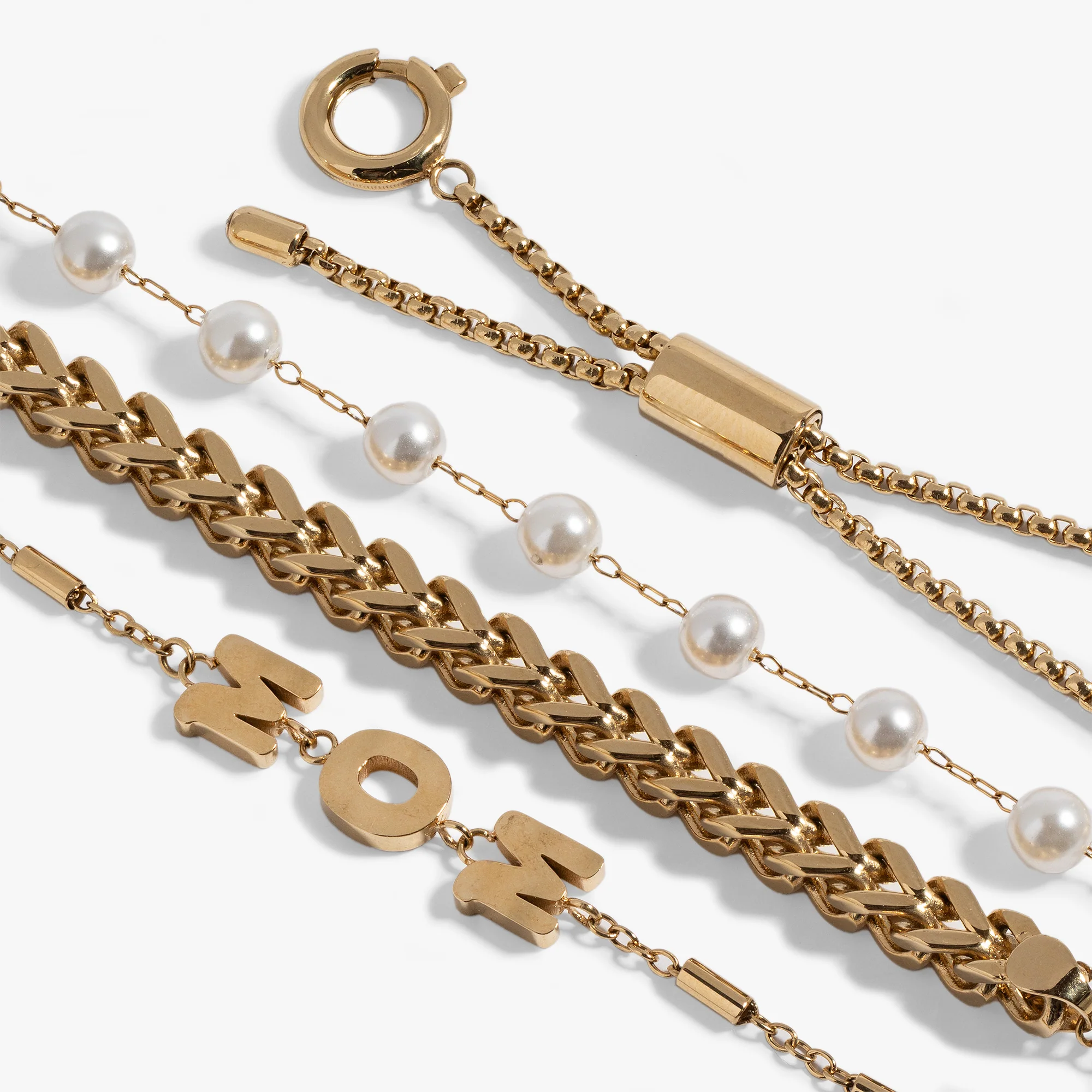 Mom Pearl Stranded™ Bracelet Set - Image 5