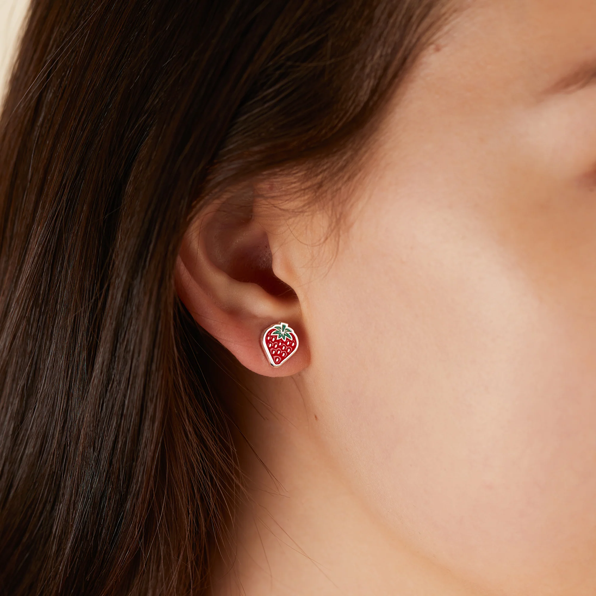 Strawberry Stud Earrings - Image 2