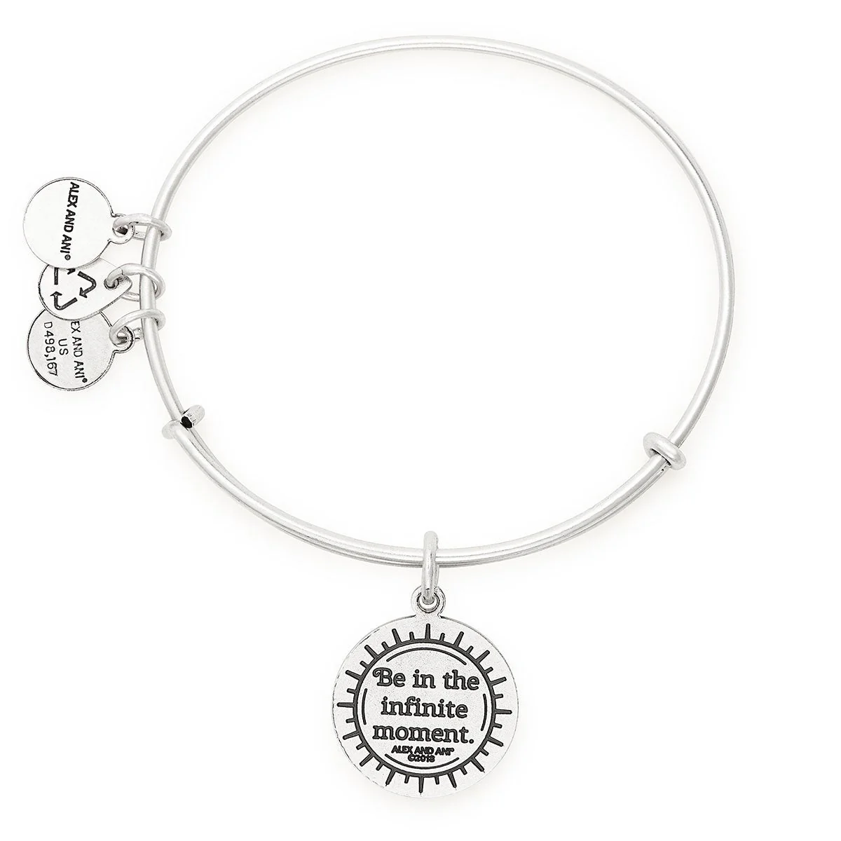 Sun Crystal Charm Bangle - Image 2