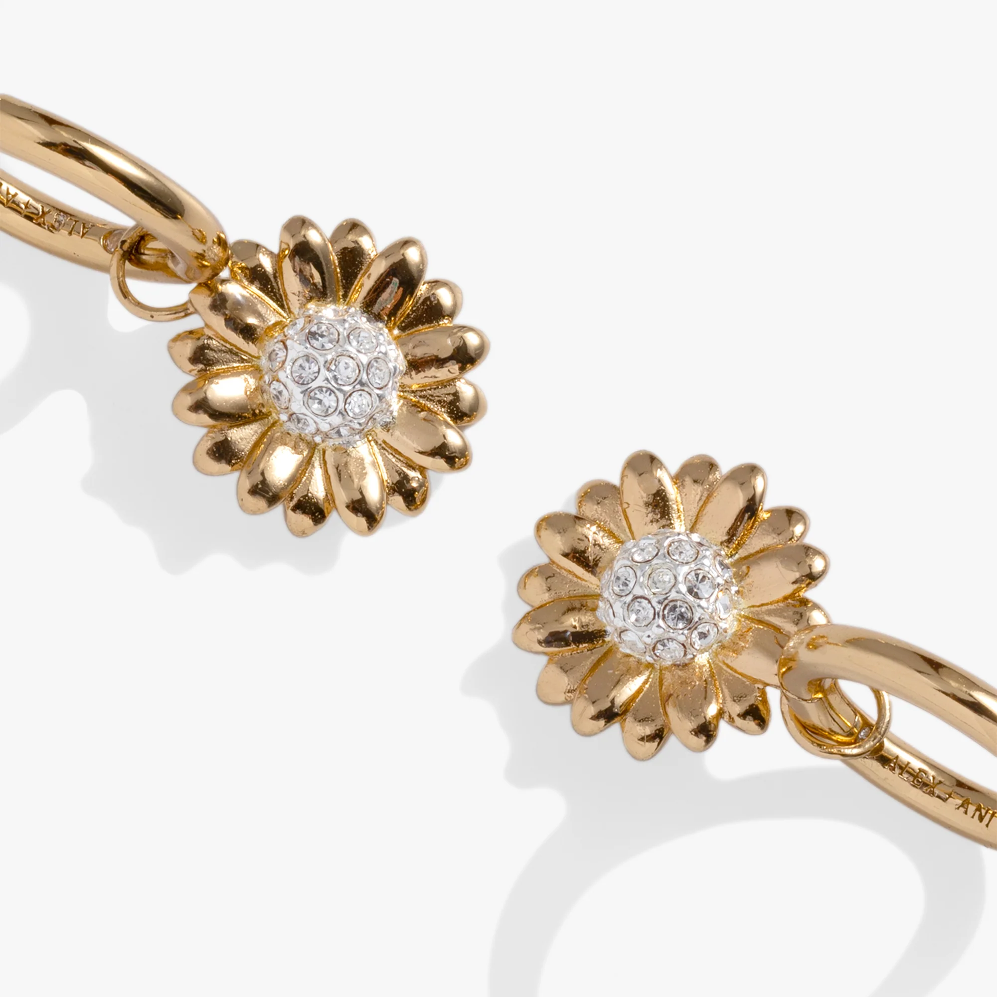 Sunflower Huggie Hoop Earrings - Image 2