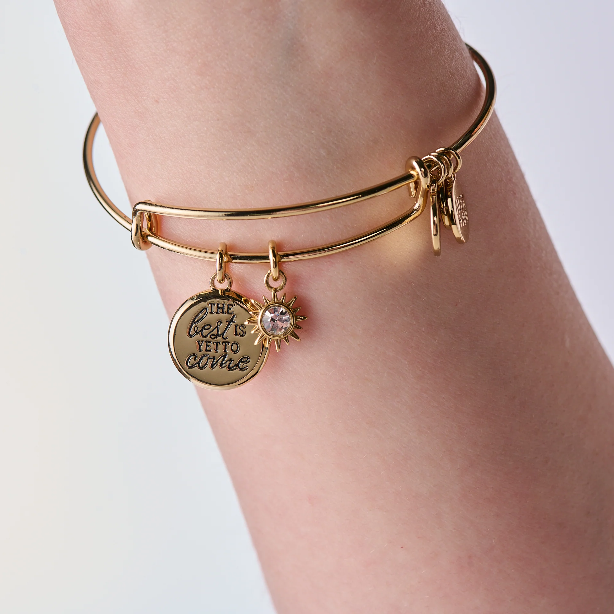 'The Best Is Yet To Come' Duo Charm Bangle - Image 4