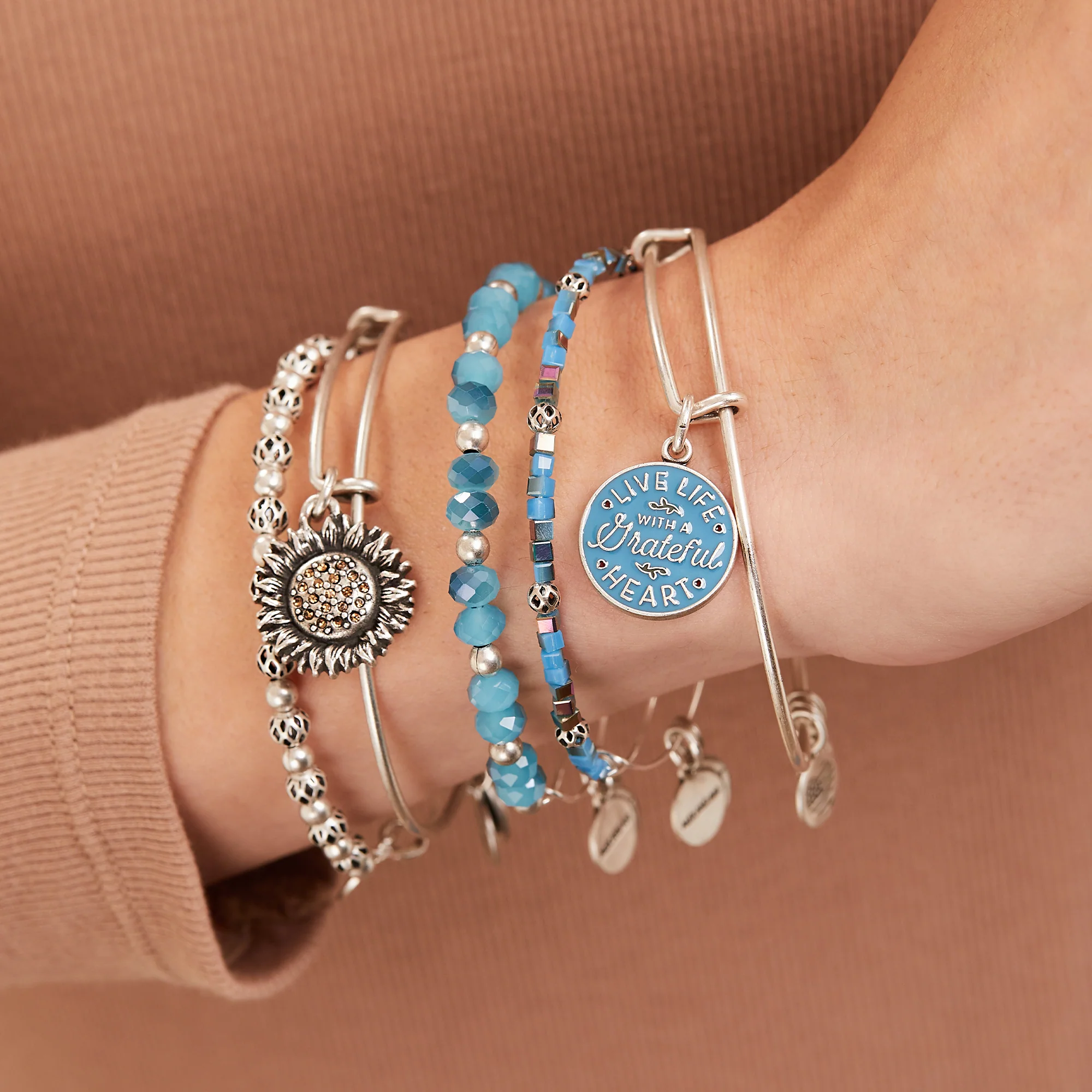 Token of Friendship Charm Bangles, Set of 5 - Image 3