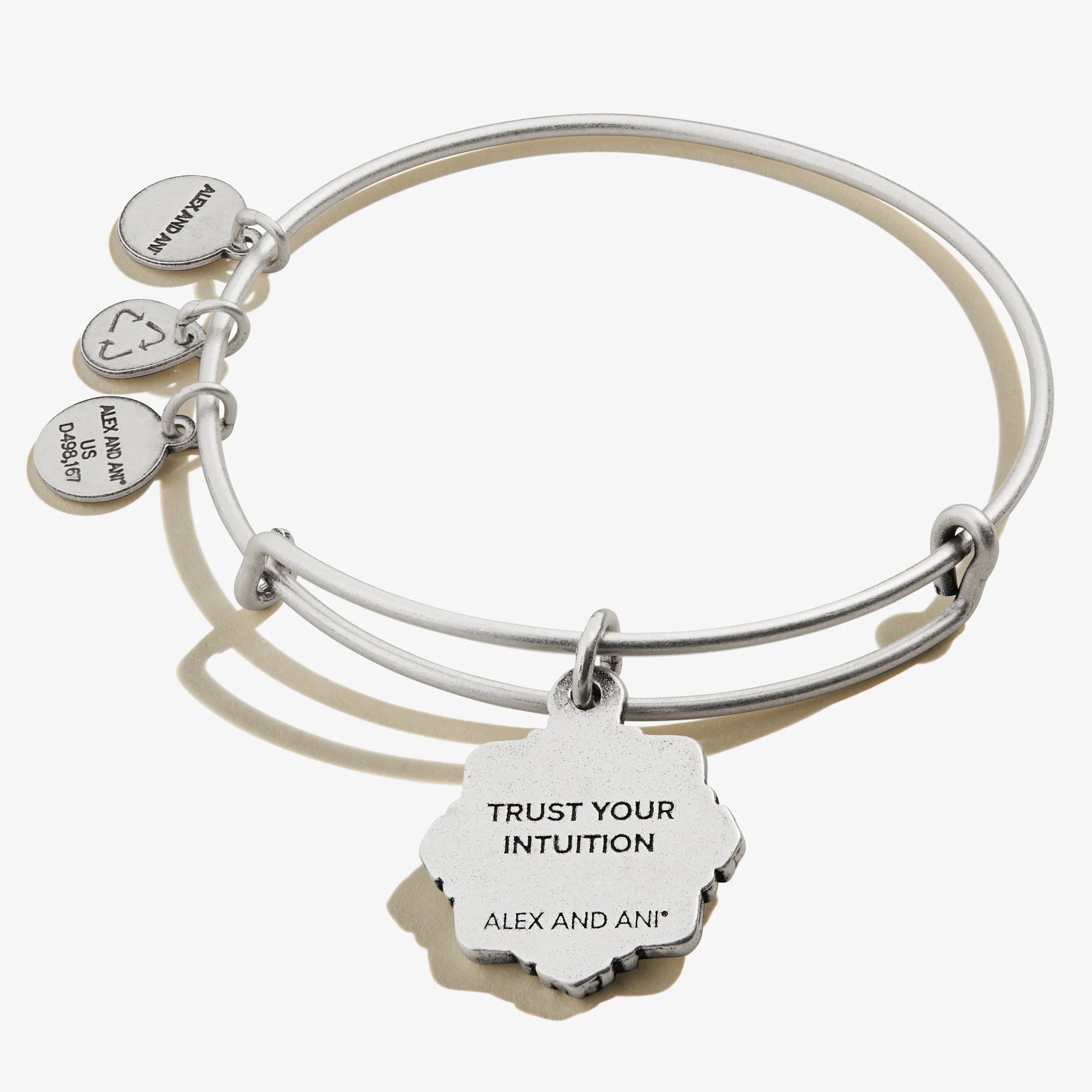 Token of Wisdom Moon Charm Bangle - Image 2