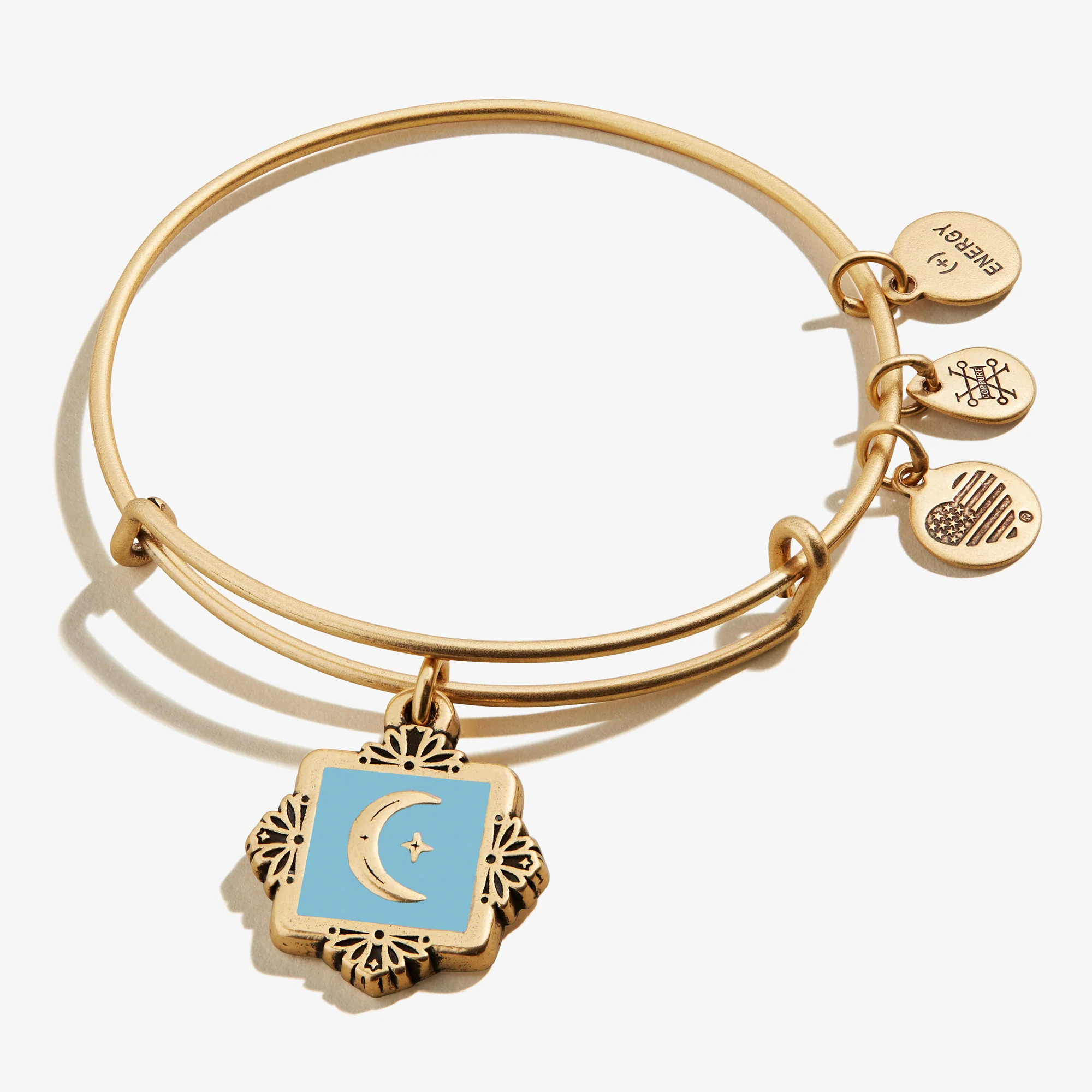 Token of Wisdom Moon Charm Bangle - Image 4