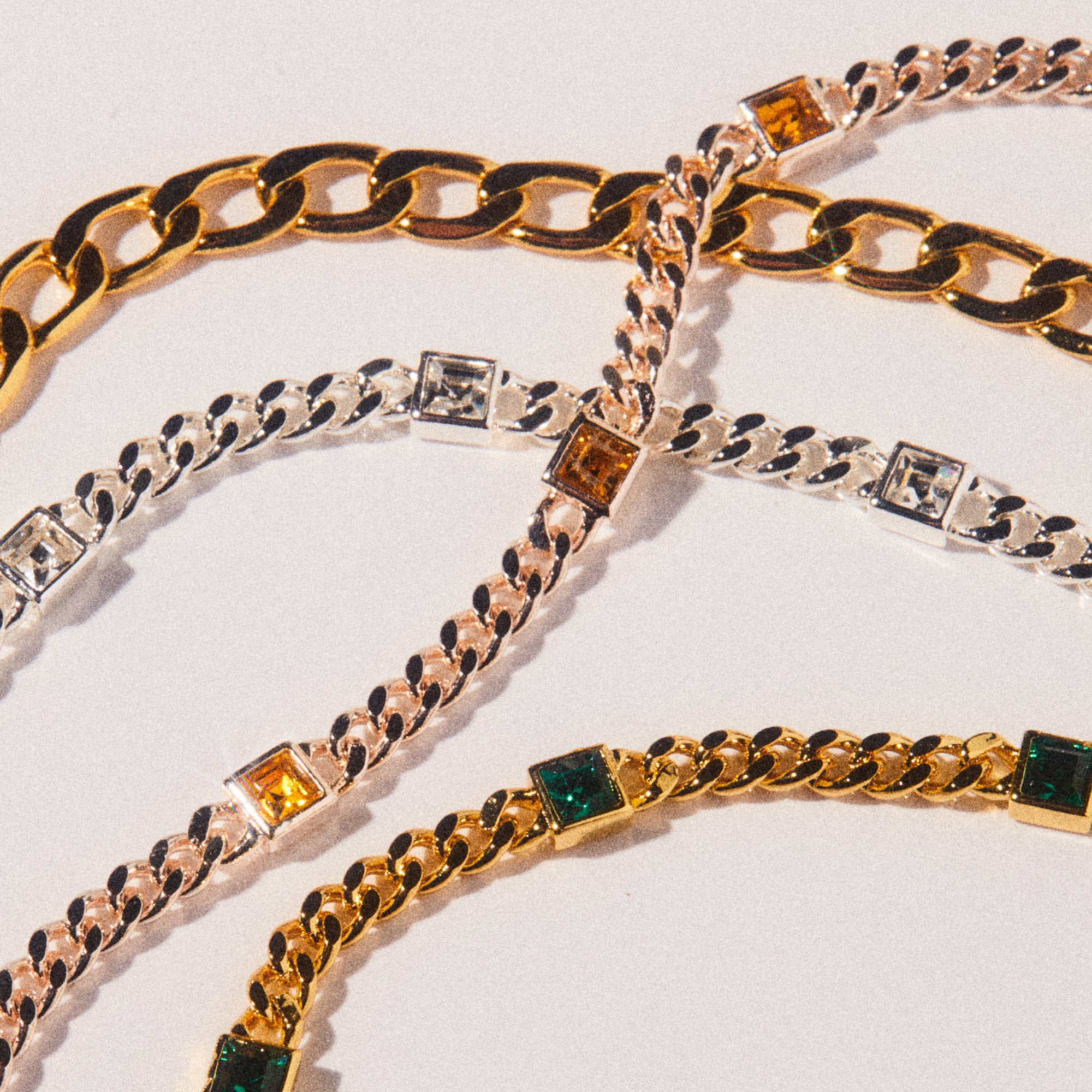 November Birthstone Topaz Curb Chain Bracelet - Image 3