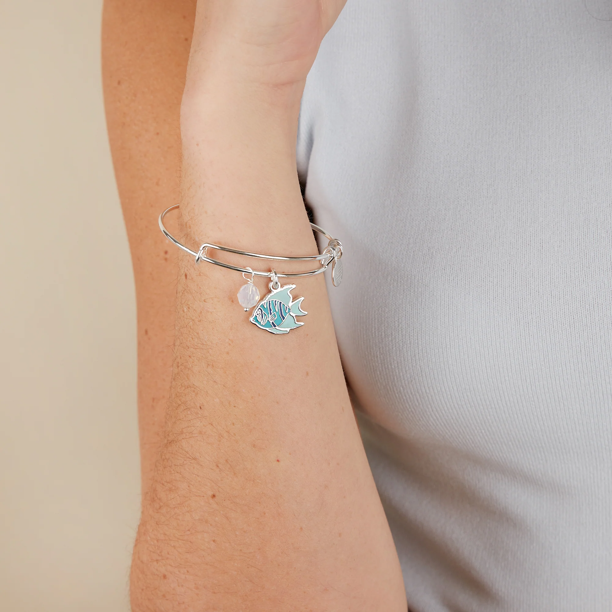 Tropical Fish Duo Charm Bangle - Image 2
