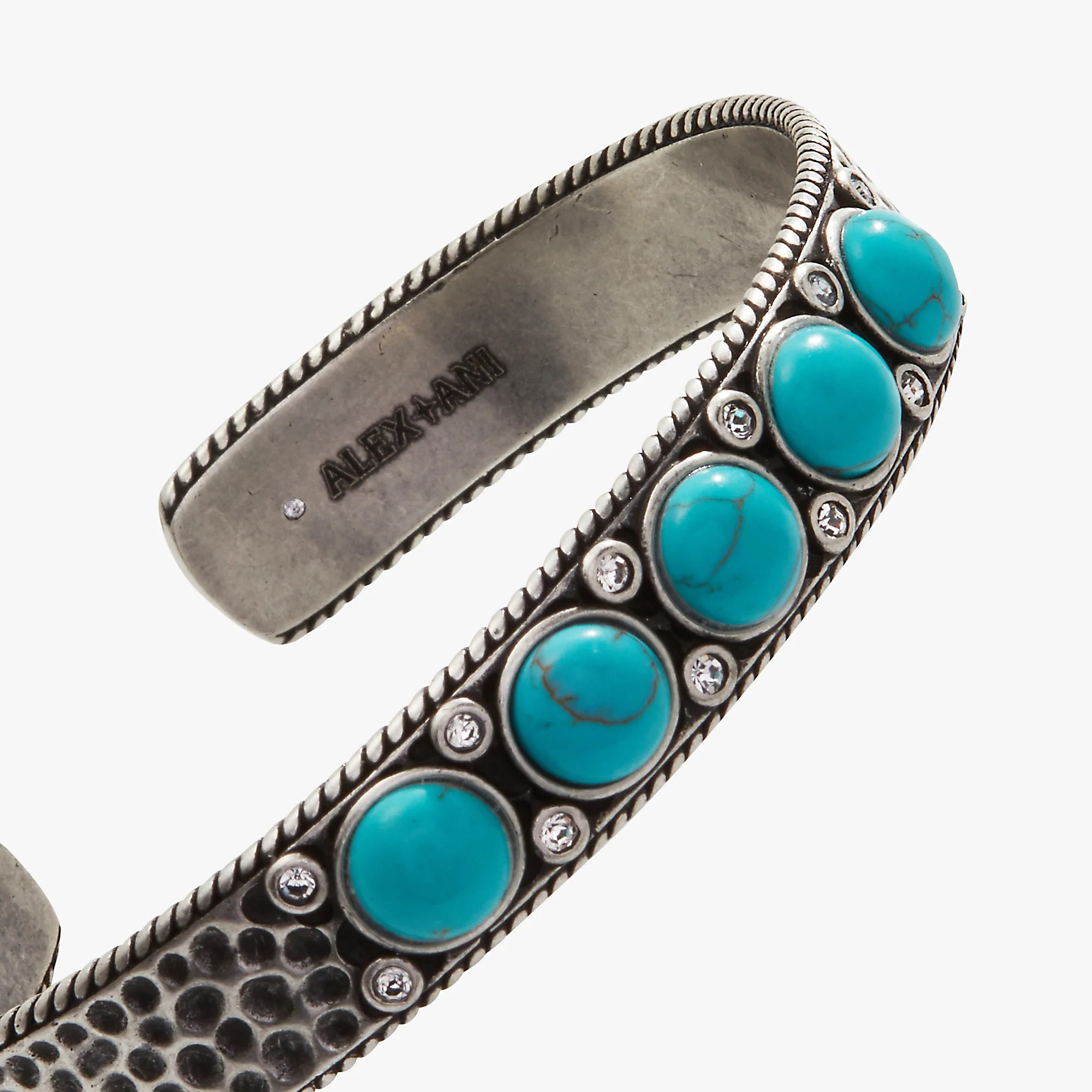 Turquoise Hammered Cuff - Image 3