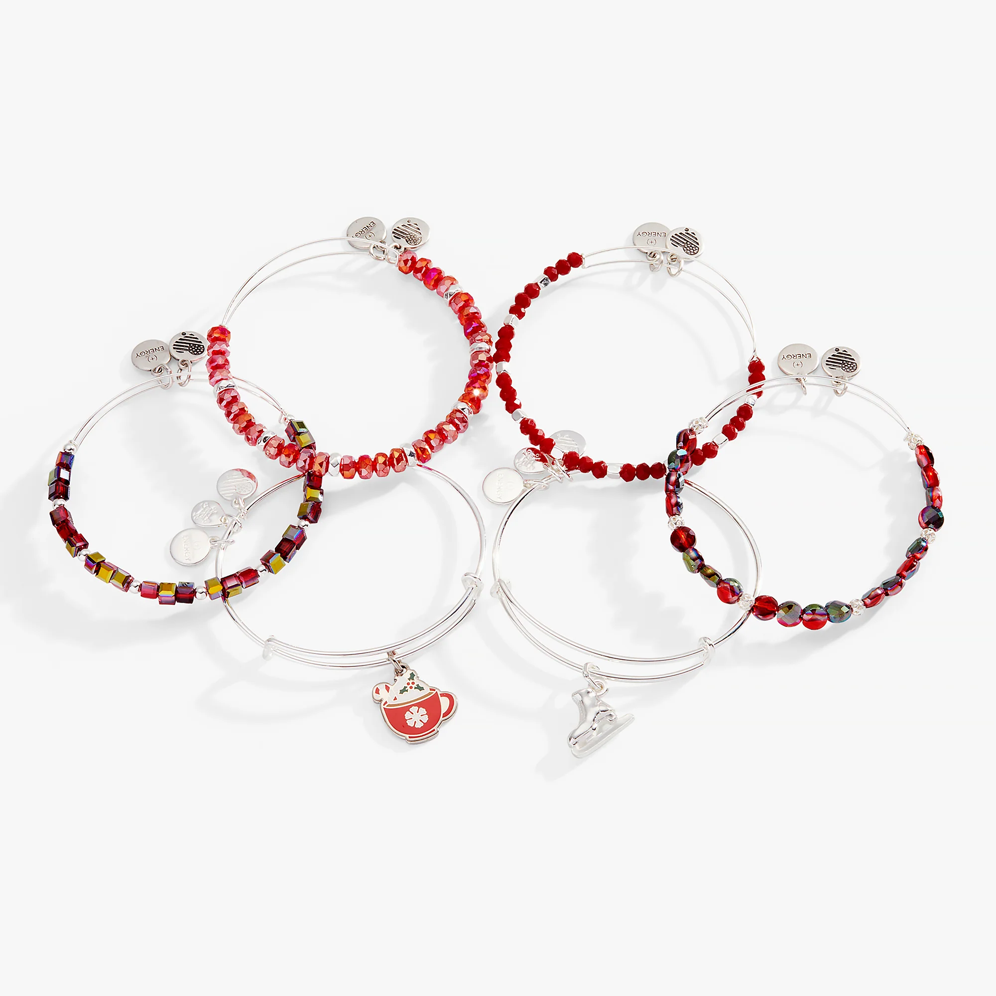 'Warmest Wishes' Charm Bangle, Set of 6 - Image 3