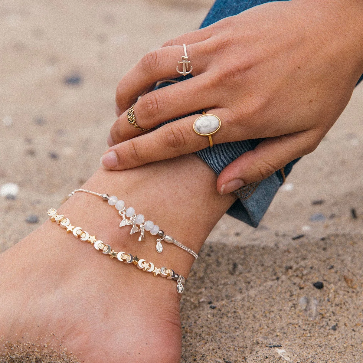 Whale Tail Charm Anklet - Image 2