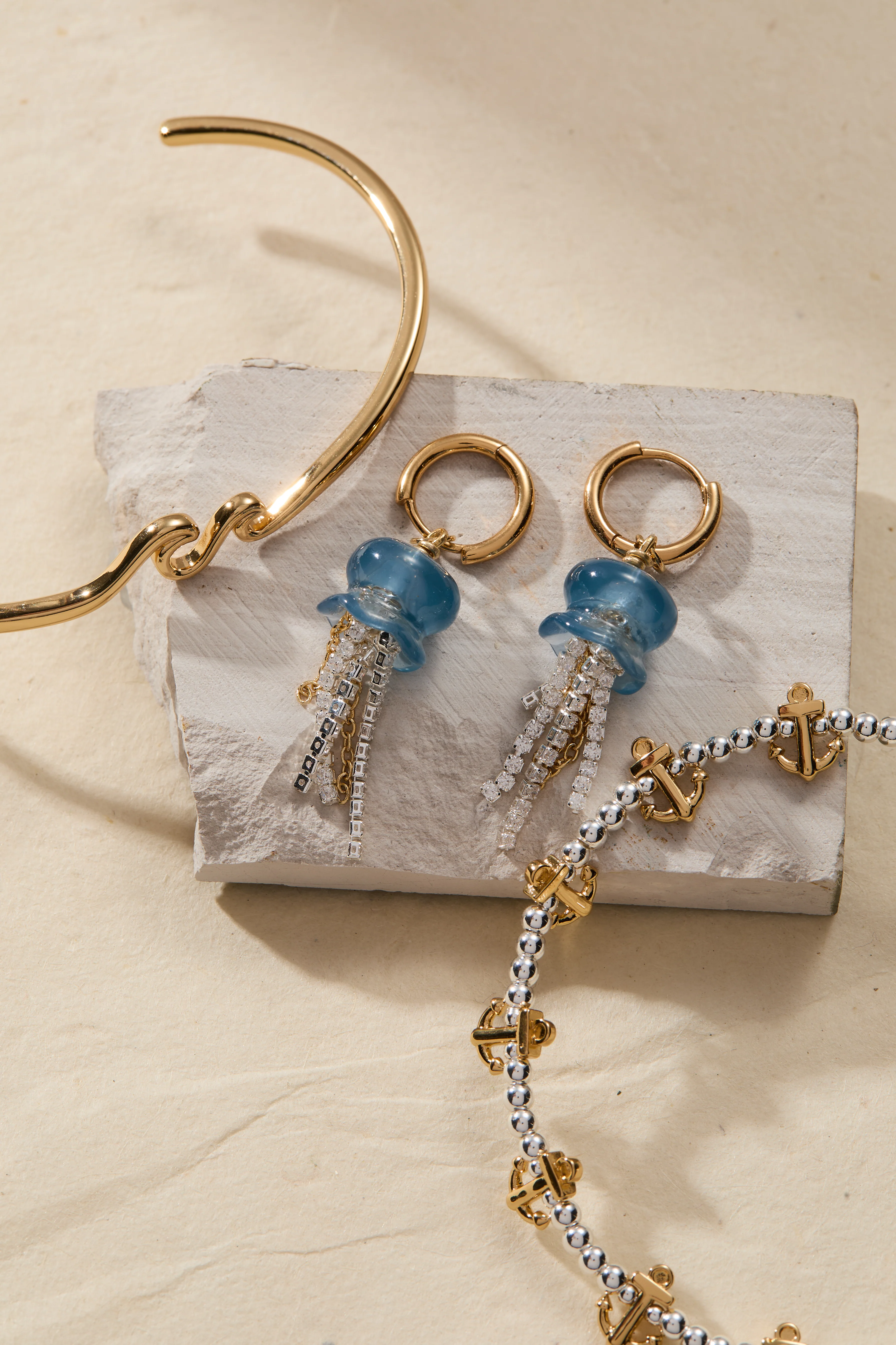 Whimsical Jellyfish Huggie Hoops - Image 4