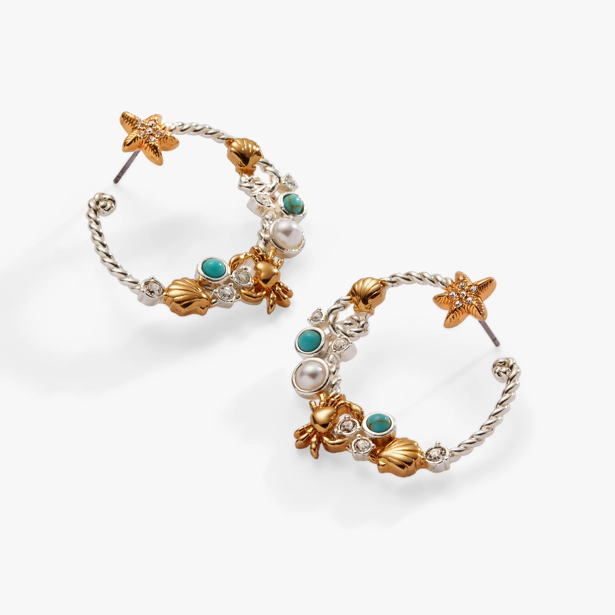 Whimsical Seaside Rope Hoop Earring - Image 2