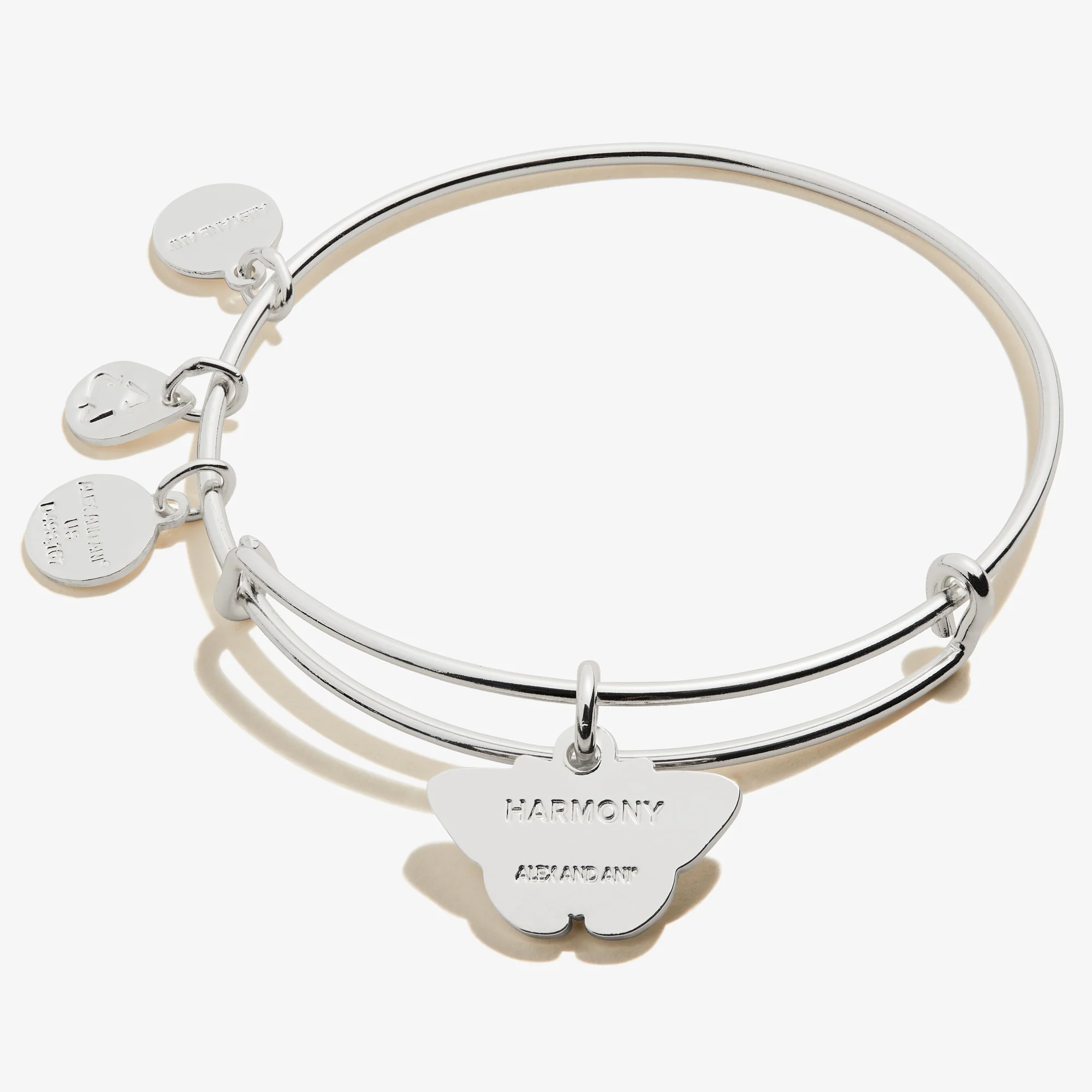 White Admiral Butterfly Charm Bangle - Image 2