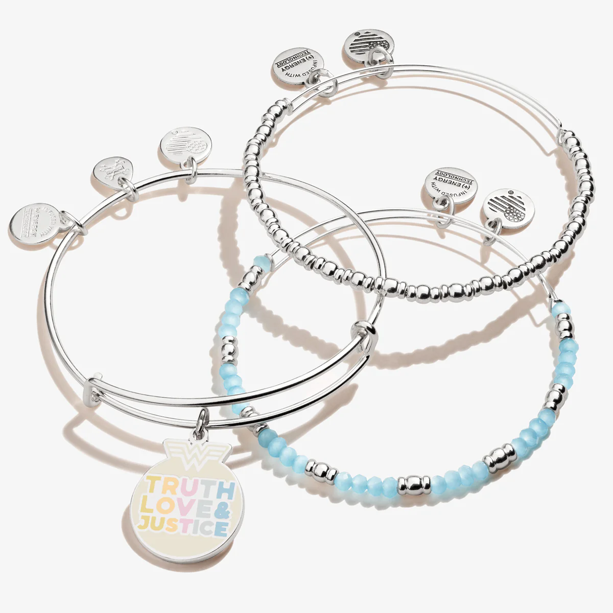 Wonder Woman™ 'Truth', 'Love' & 'Justice' Bracelets, Set of 3 - Image 2