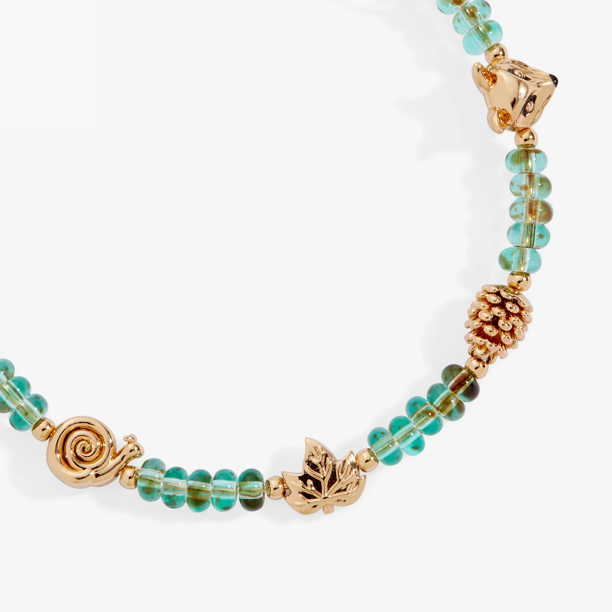 Woodland Green Glass Beaded Bangle - Image 3